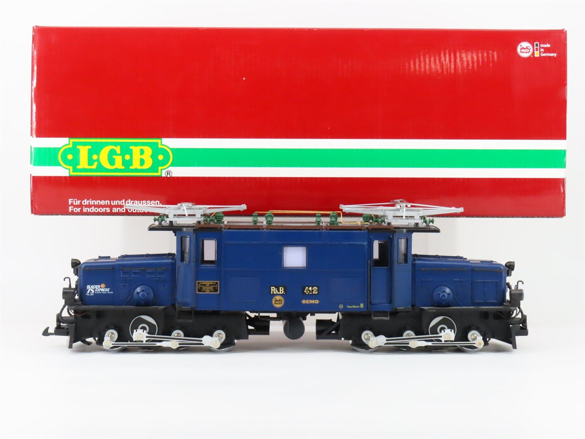 G LGB 27402 RhB Glacier Express 6/6 Electric #412 w/ DCC &amp; Sound - BAD GEARS