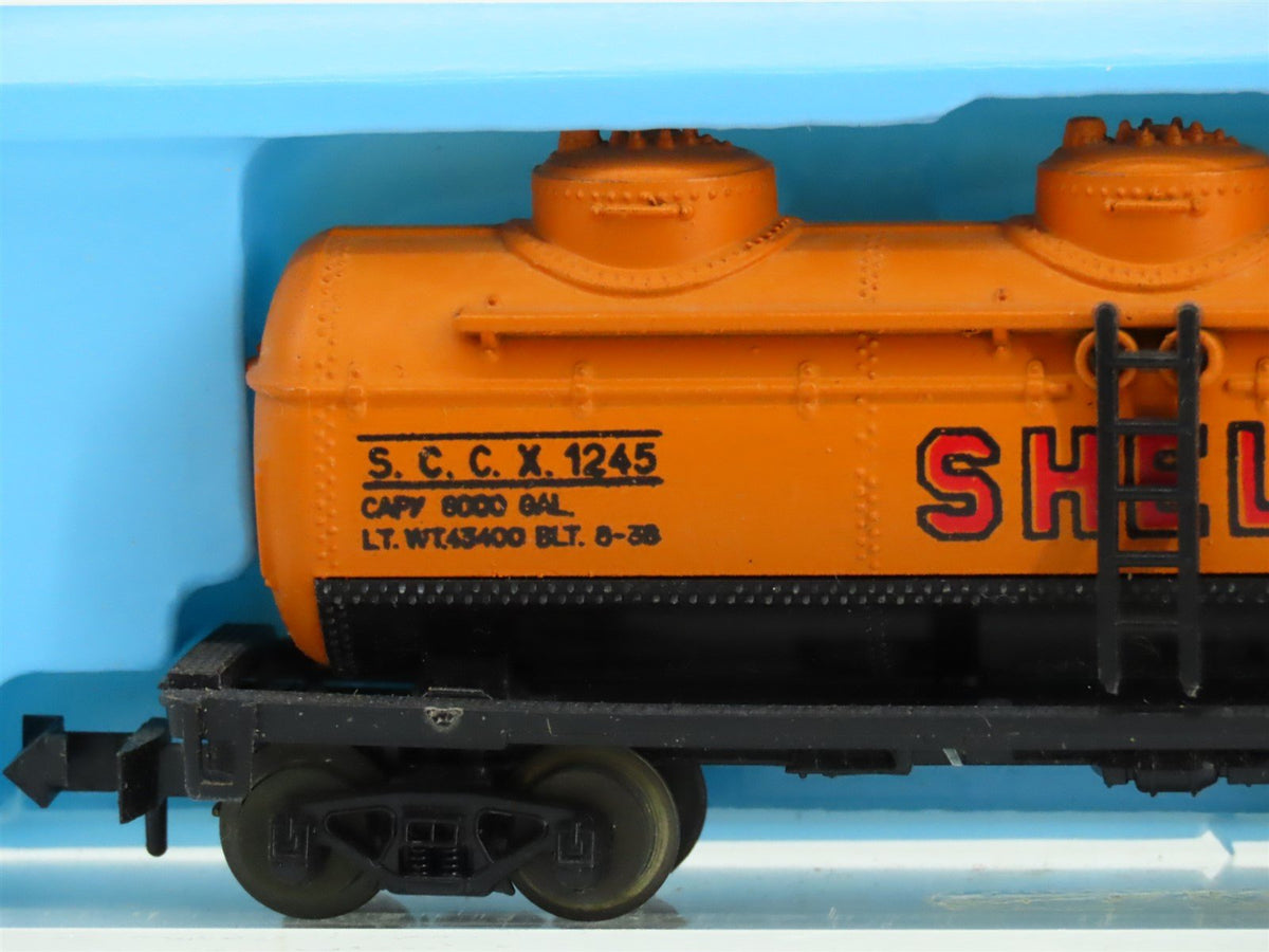 N Scale Atlas 2291 SCCX Shell Oil 3-Dome Tank Car #1245