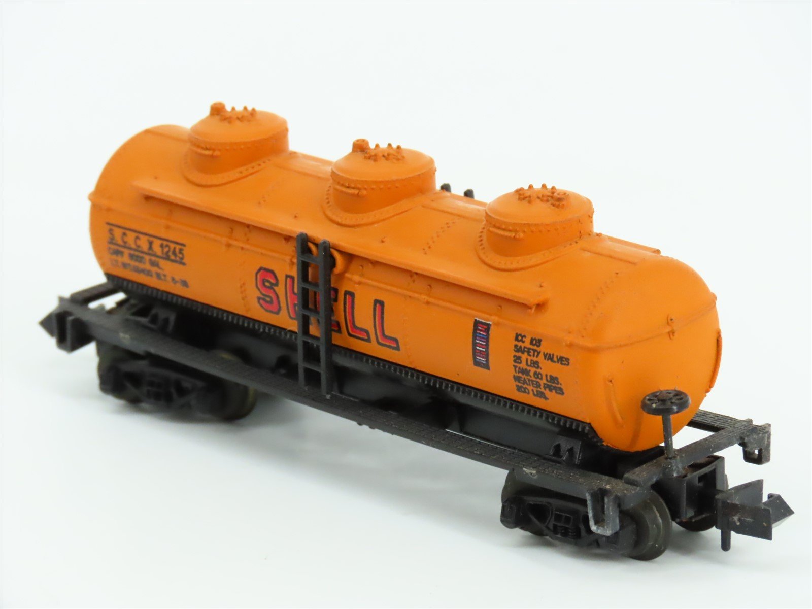N Scale Atlas 2291 SCCX Shell Oil 3-Dome Tank Car #1245