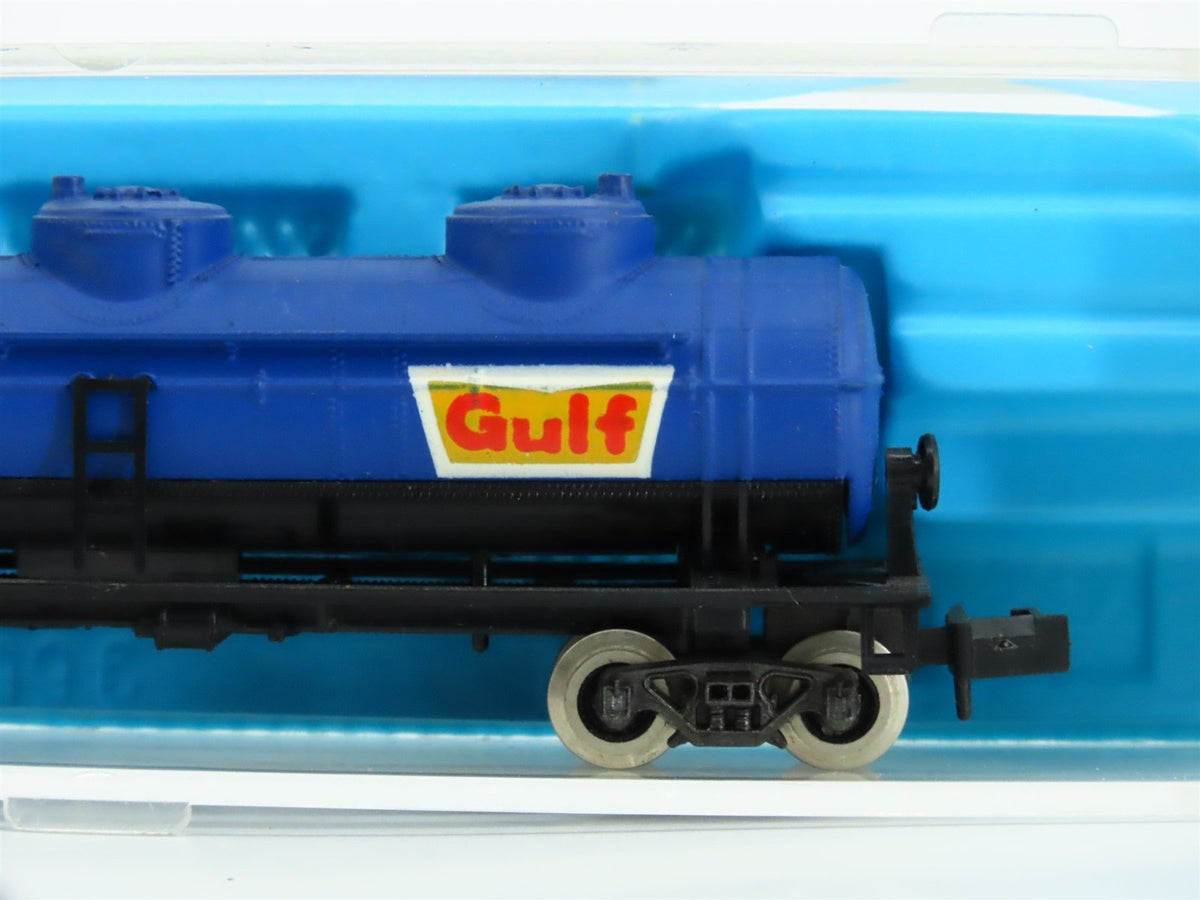 N Scale Atlas 2296 WRNX Gulf Oil 3-Dome Tank Car #14502