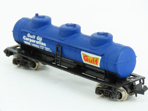 N Scale Atlas 2296 WRNX Gulf Oil 3-Dome Tank Car #14502