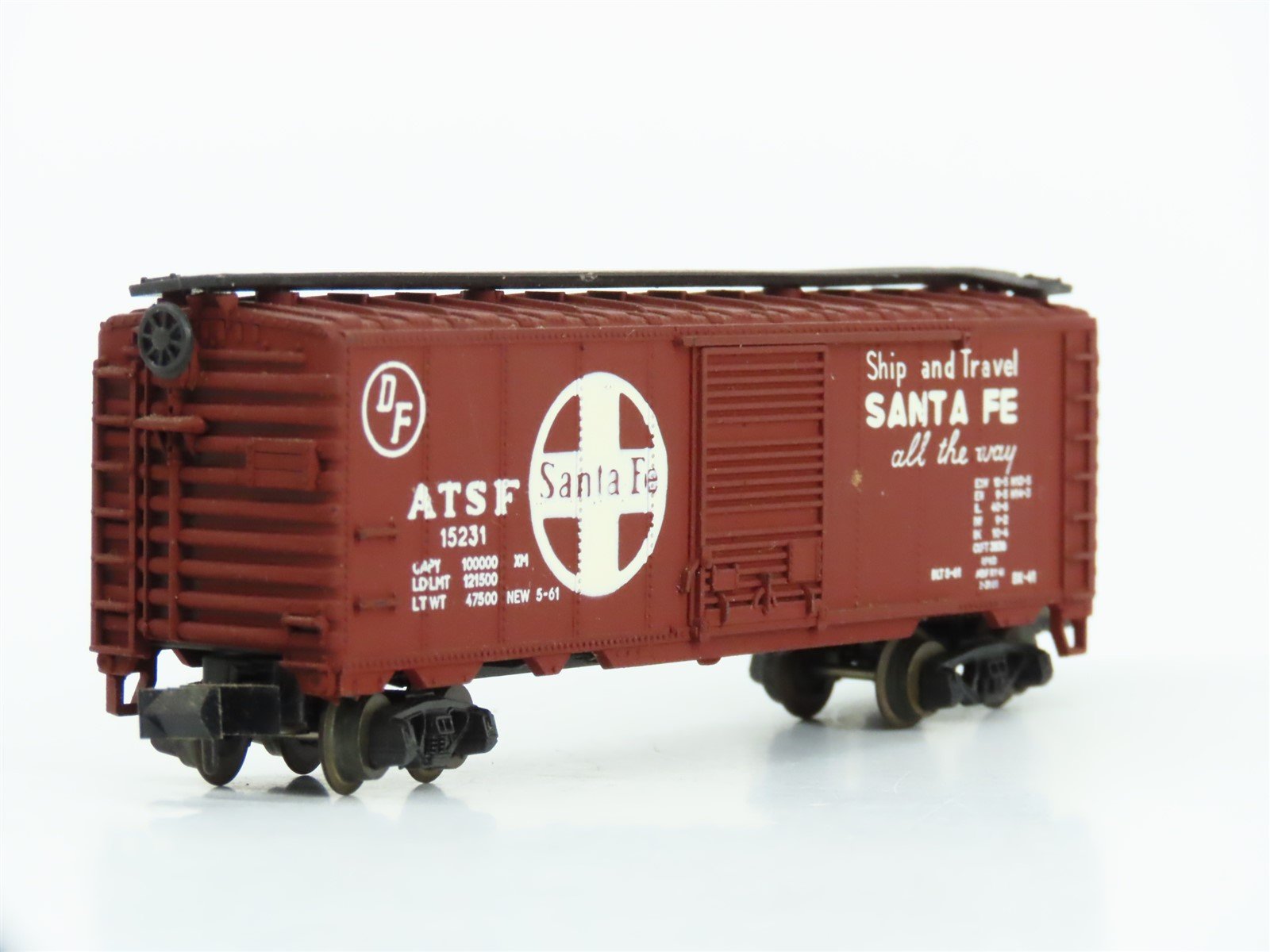 N Scale Atlas 2203 ATSF Santa Fe Railroad 41' Single Door Box Car #15231