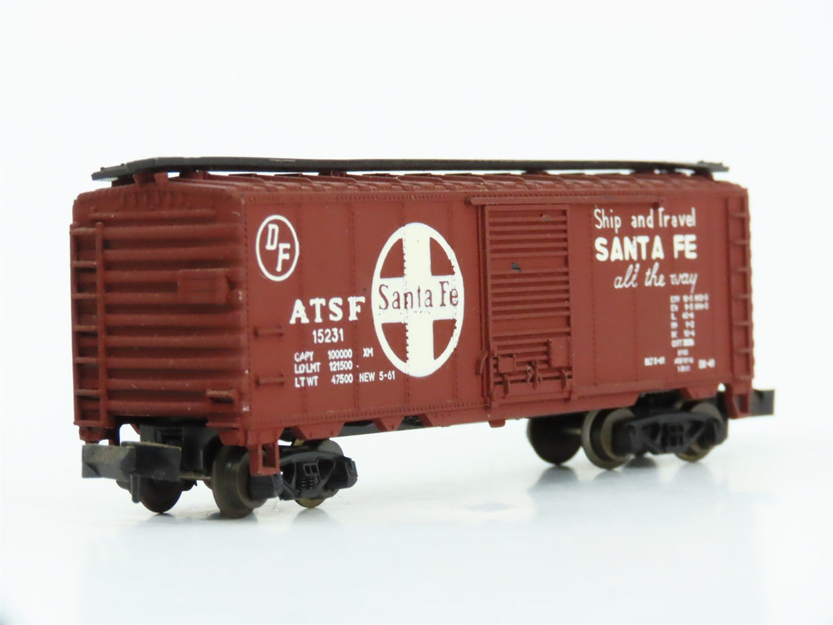 N Scale Atlas 2203 ATSF Santa Fe Railroad 41&#39; Single Door Box Car #15231