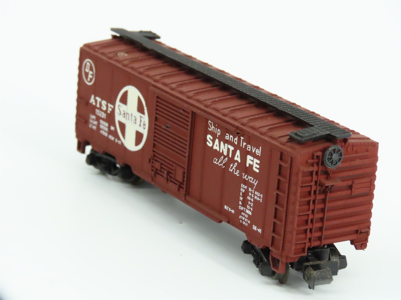 N Scale Atlas 2203 ATSF Santa Fe Railroad 41' Single Door Box Car #15231