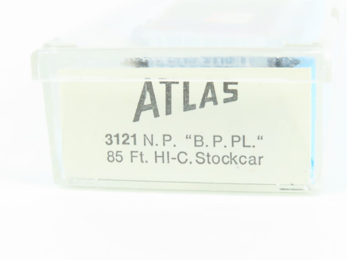 N Scale Atlas 3121 NP Northern Pacific Pig Palace Hi-Cube 85&#39; Stock Car #84200
