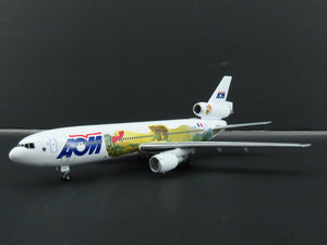 1:400 Scale Dragon Wings 55328 Die-Cast AOM McDonnell Douglas DC-10-30 Aircraft