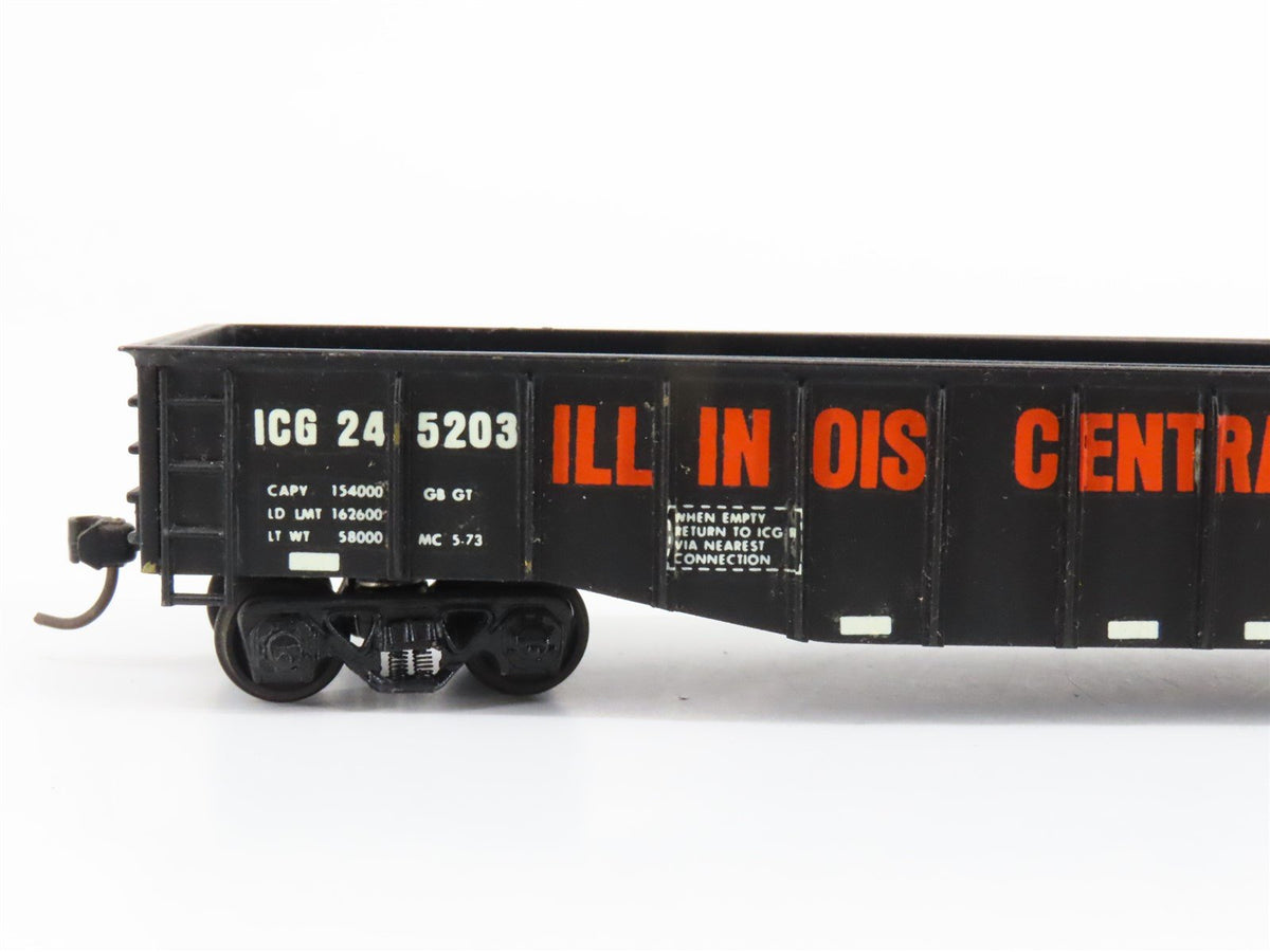 HO Scale BRASS HYBRID ICG Illinois Central Gulf 50&#39; Gondola #245203 - Custom