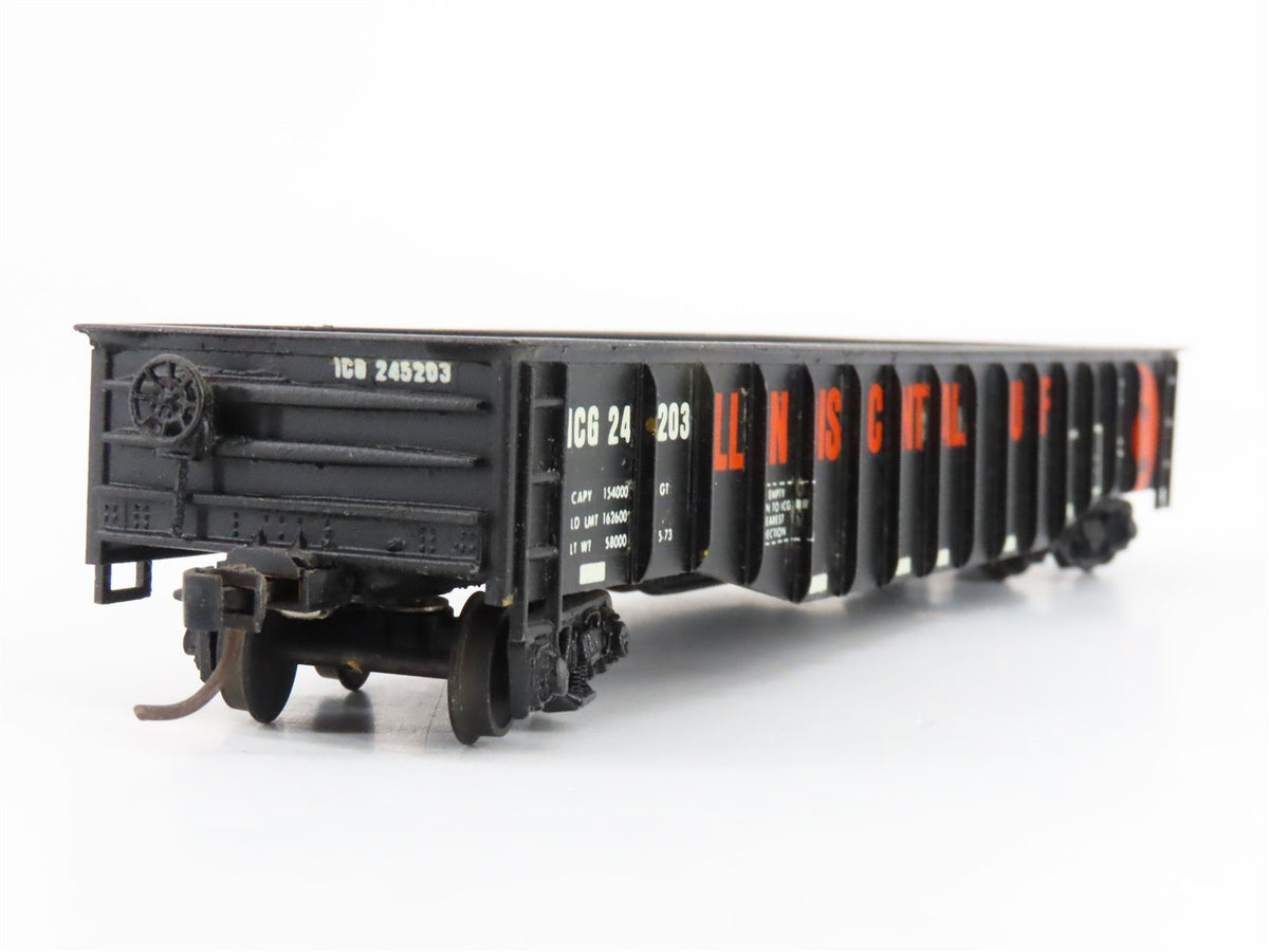 HO Scale BRASS HYBRID ICG Illinois Central Gulf 50&#39; Gondola #245203 - Custom