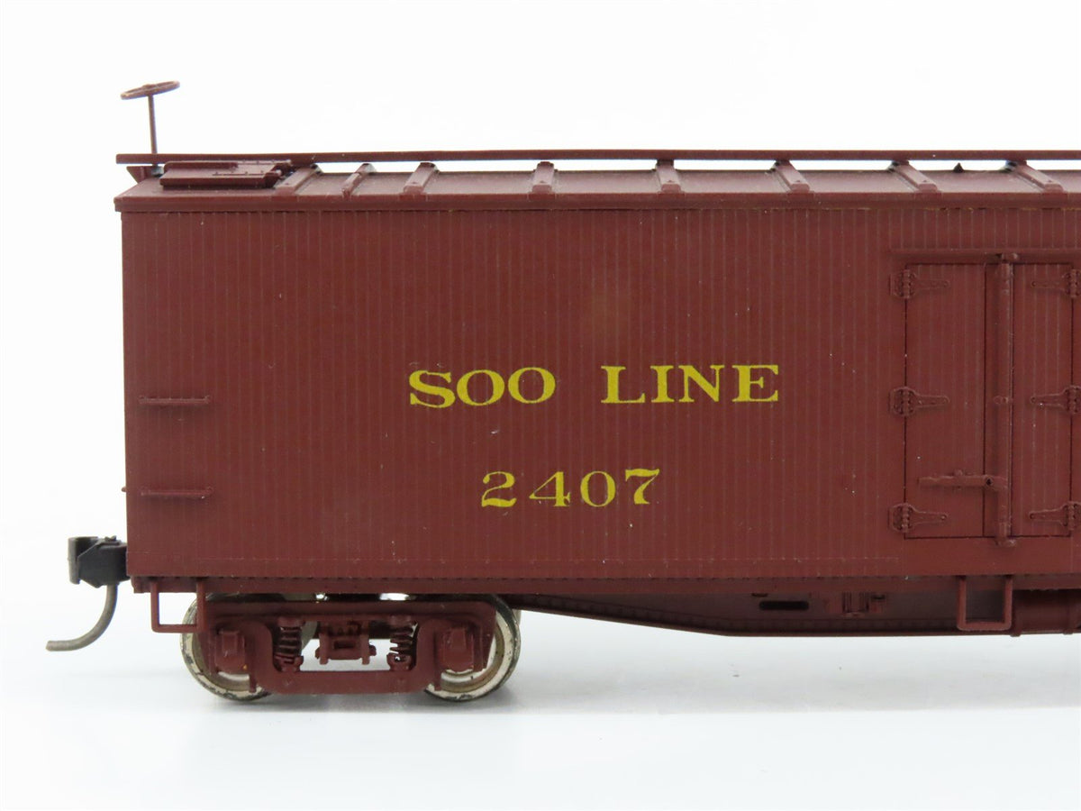 HO Scale Accurail SOO Line Railroad 40&#39; Wooden Milk Reefer #2407 - Custom