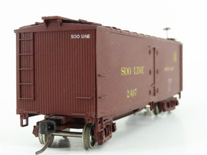 HO Scale Accurail SOO Line Railroad 40' Wooden Milk Reefer #2407 - Custom