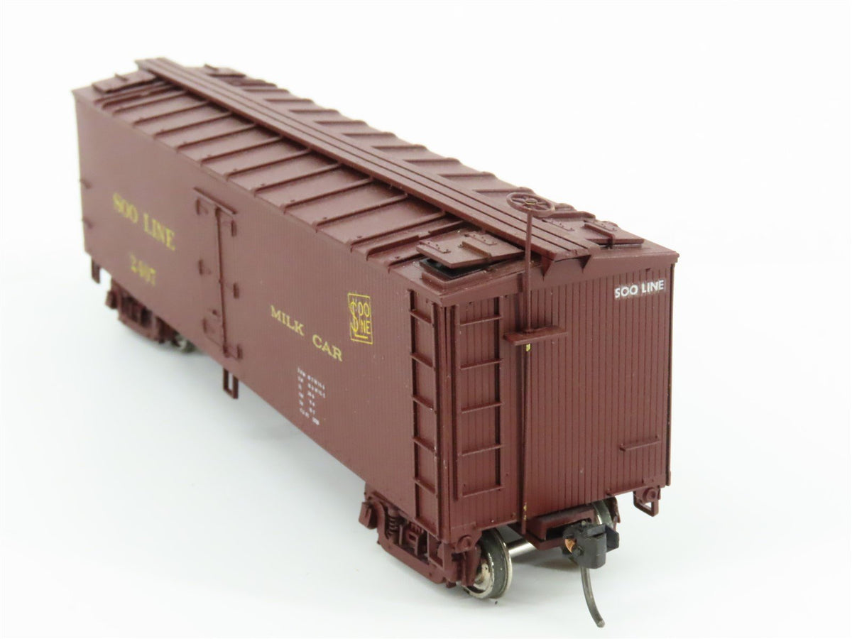 HO Scale Accurail SOO Line Railroad 40&#39; Wooden Milk Reefer #2407 - Custom