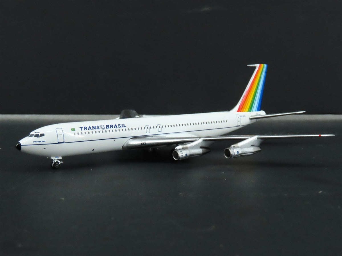 1:400 Aero Latin Classics Trans Brasil B-707-336B Aircraft PT-TCQ &quot;Rainbow Tail&quot;