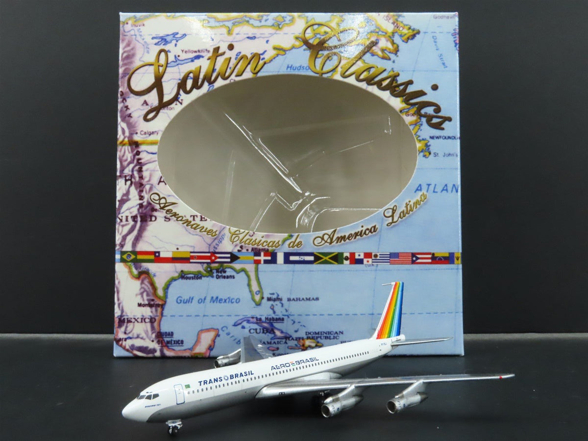 1:400 Aero Latin Classics TransBrasil B-707-327C Aircraft PT-TCJ &quot;Rainbow Tail&quot;