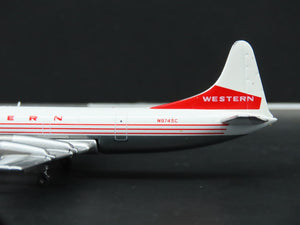 1:400 Aero Classics Die-Cast Western Lockheed L-188 Electra Aircraft N9745C