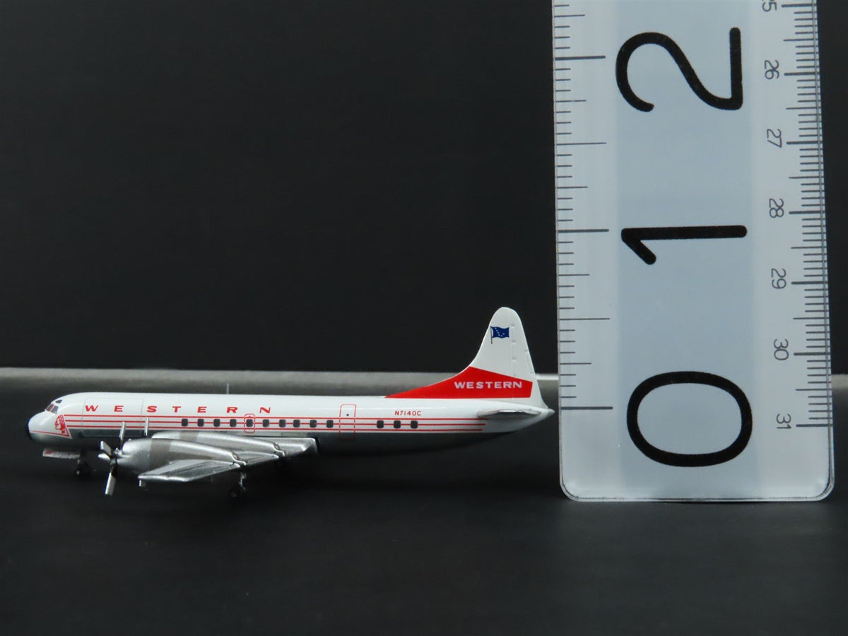 1:400 Aero Classics Die-Cast Western Lockheed L-188 Electra Aircraft N7140C