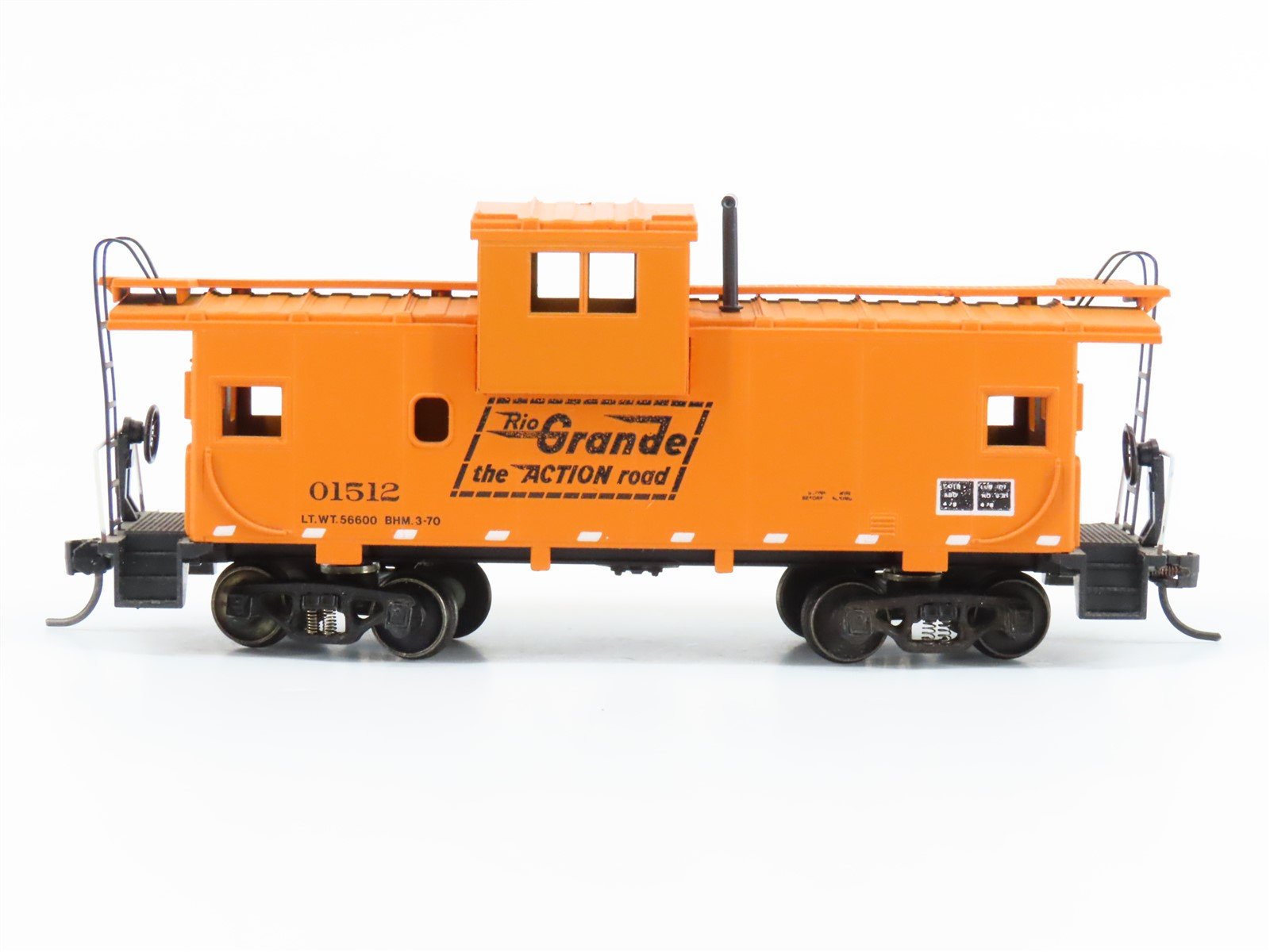 HO Scale Athearn D&RGW Rio Grande Extended Vision Caboose #01512