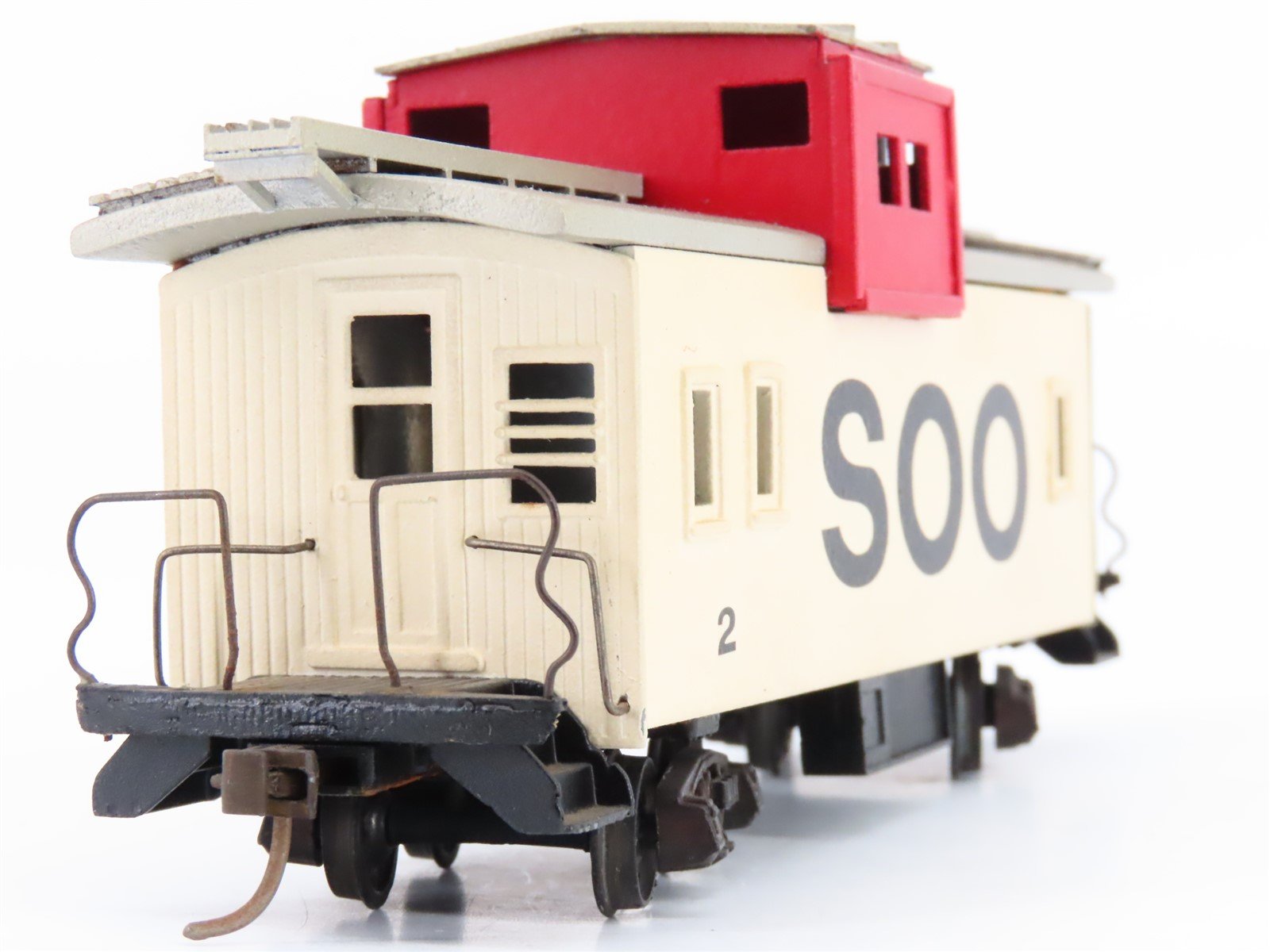 HO Scale Metal/Wood SOO Line Extended Vision Caboose #2 - Custom