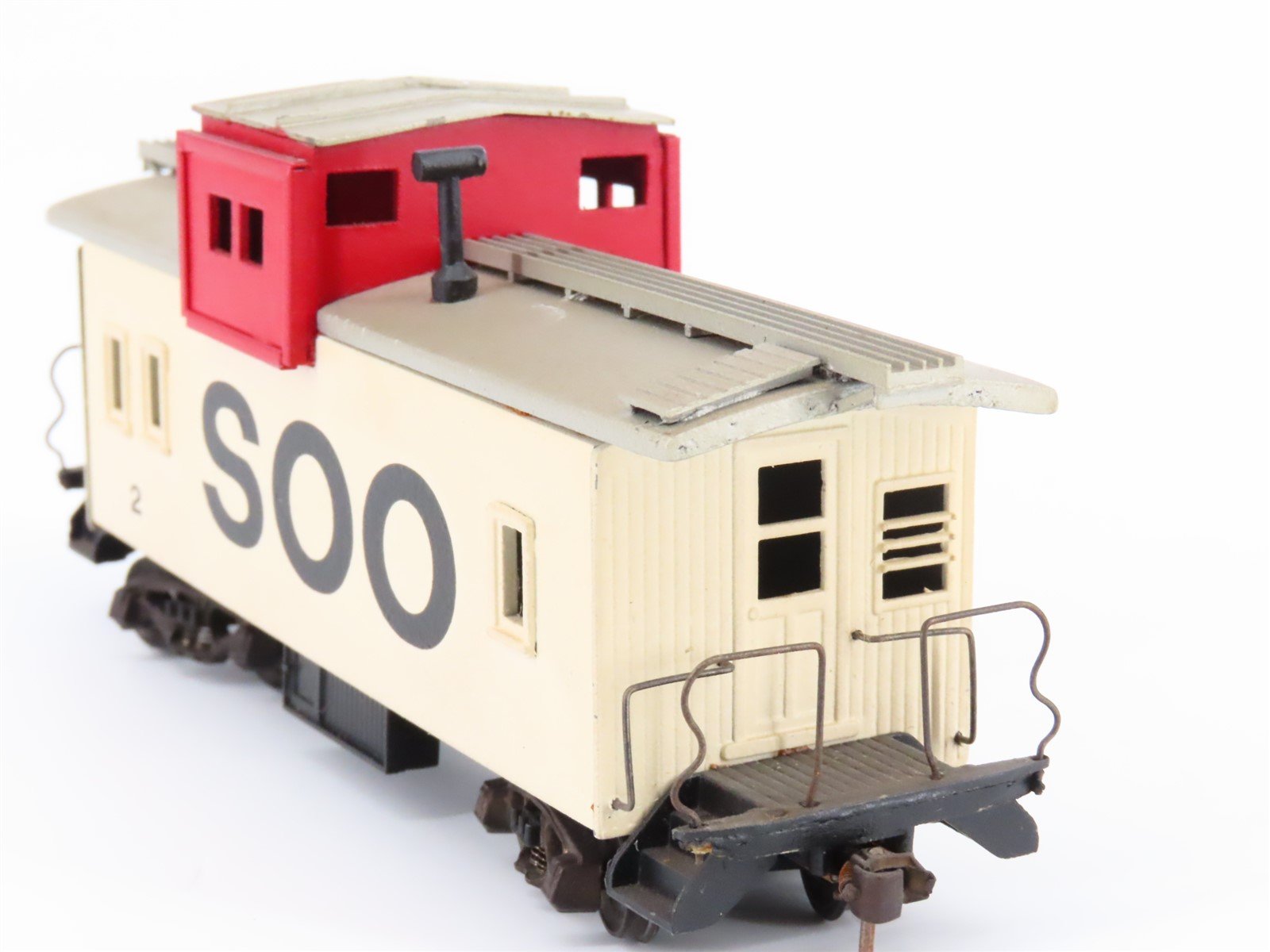 HO Scale Metal/Wood SOO Line Extended Vision Caboose #2 - Custom