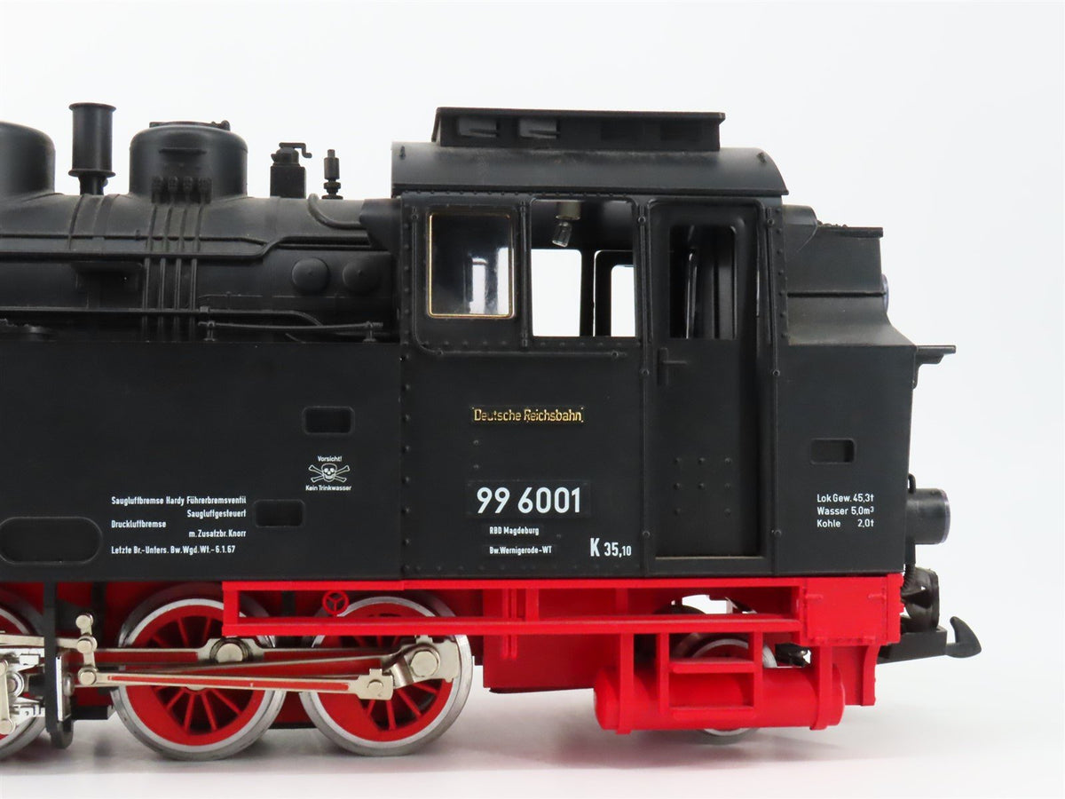 G Scale LGB 2080D DB Deutsche Reichsbahn 2-6-2 Steam Locomotive #99 6001