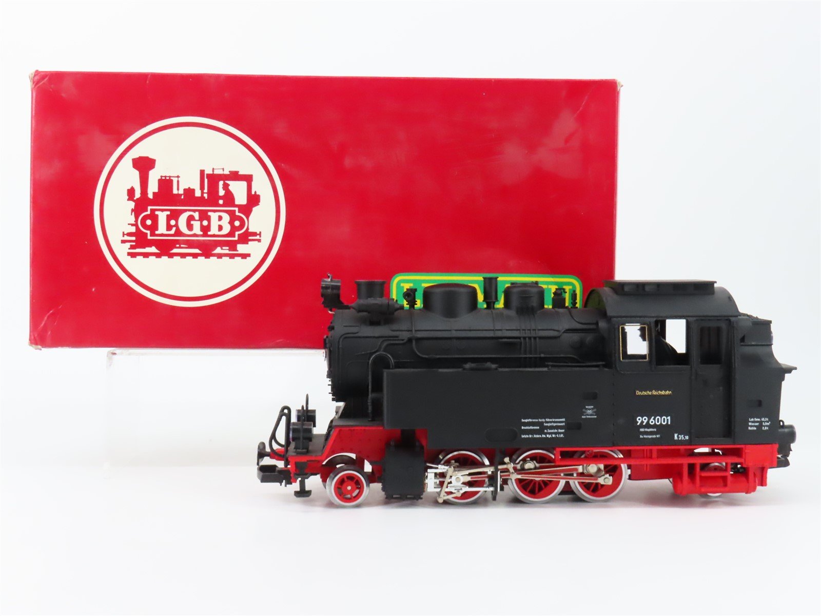 G Scale LGB 2080D DB Deutsche Reichsbahn 2-6-2 Steam Locomotive #99 6001