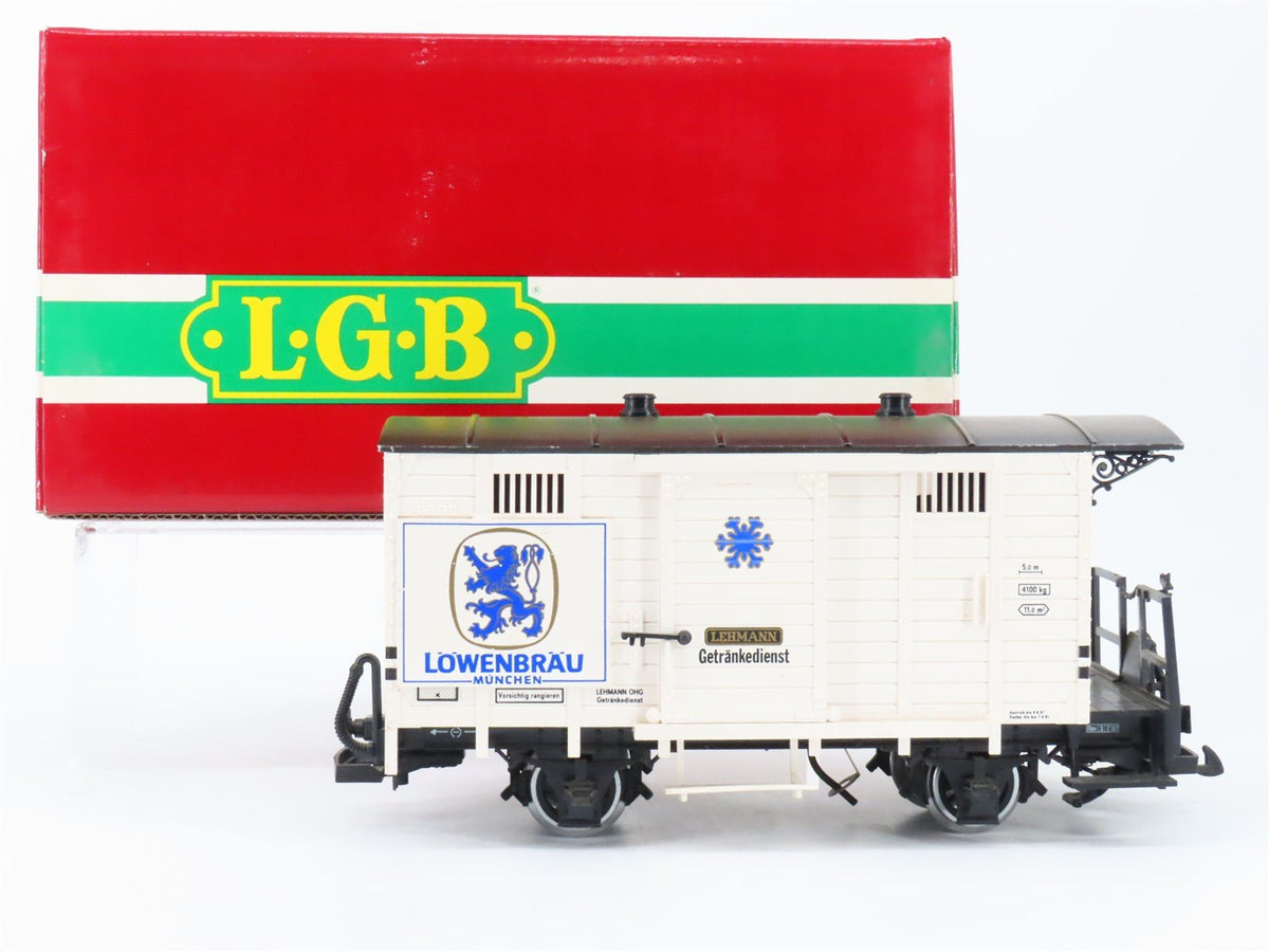 G Scale LGB 4131 Lowenbrau Beer Box Car w/ Custom Sound Installed