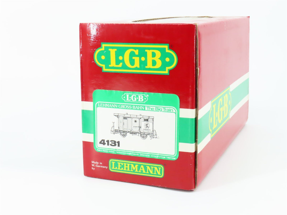 G Scale LGB 4131 Lowenbrau Beer Box Car w/ Custom Sound Installed