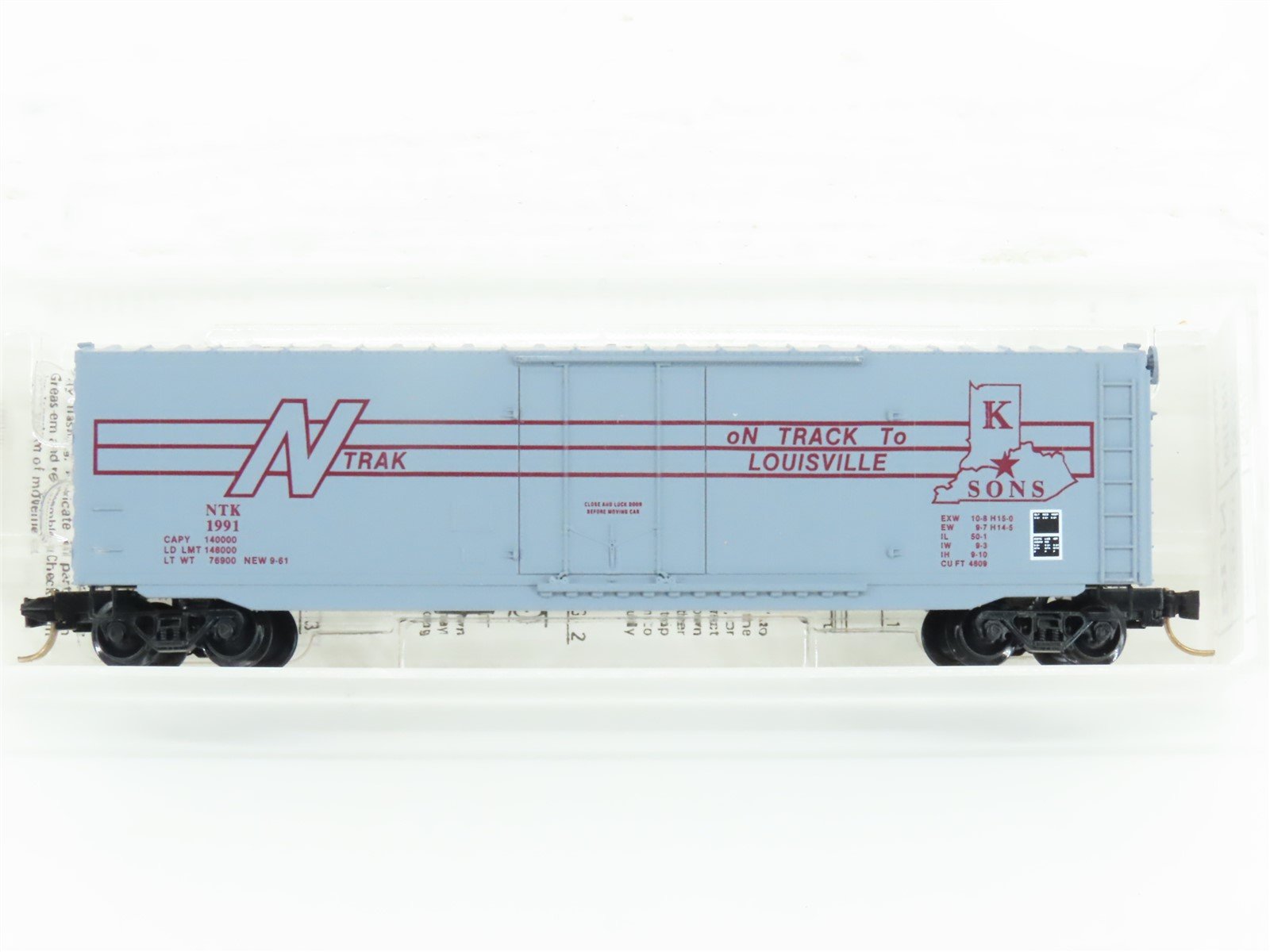 N Scale Kadee Micro-Trains MTL Special Run NTK Ntrak Single Door Box Car #1991