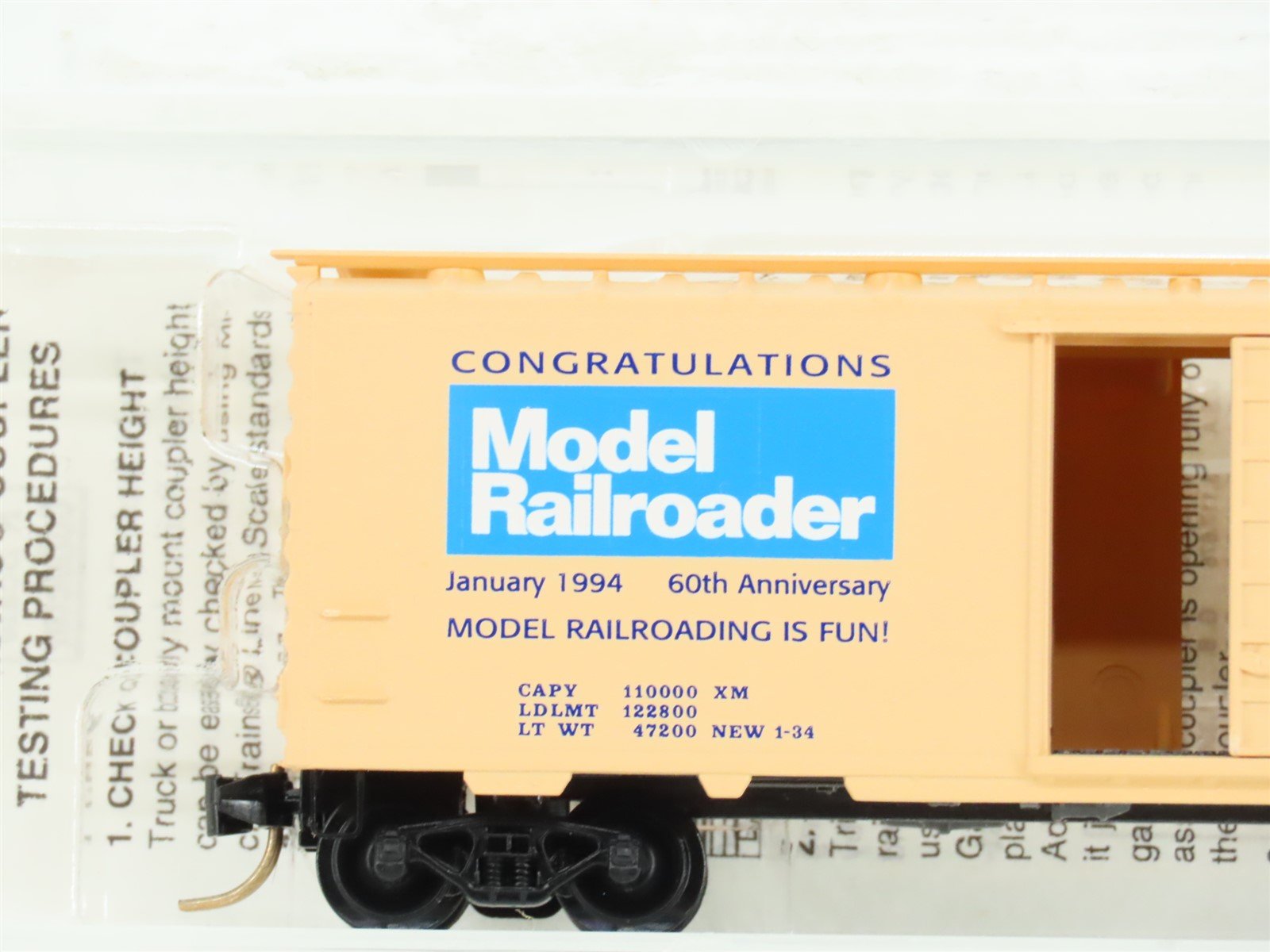 N Micro-Trains MTL NSC Model Railroader 60 Years Single Door Box Car #1934-1994
