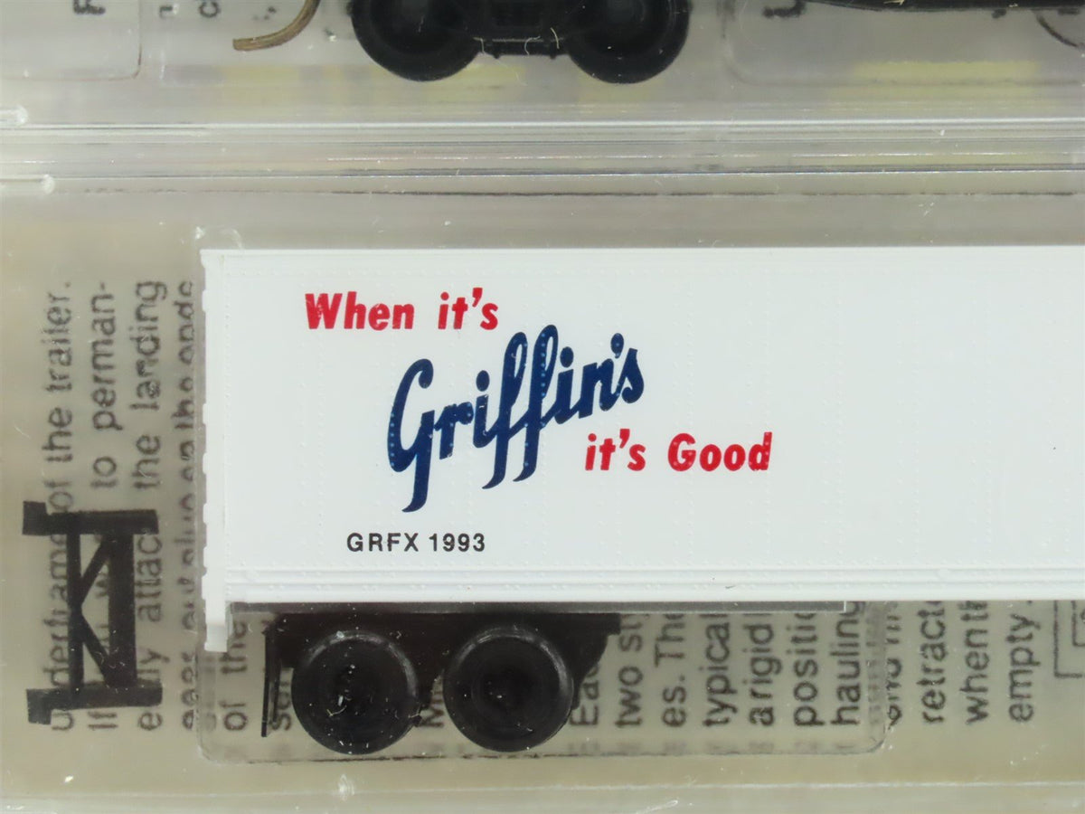 N Scale Micro-Trains MTL GRFX Griffin&#39;s 85th Anniversary Reefer &amp; Trailer 2-Pack