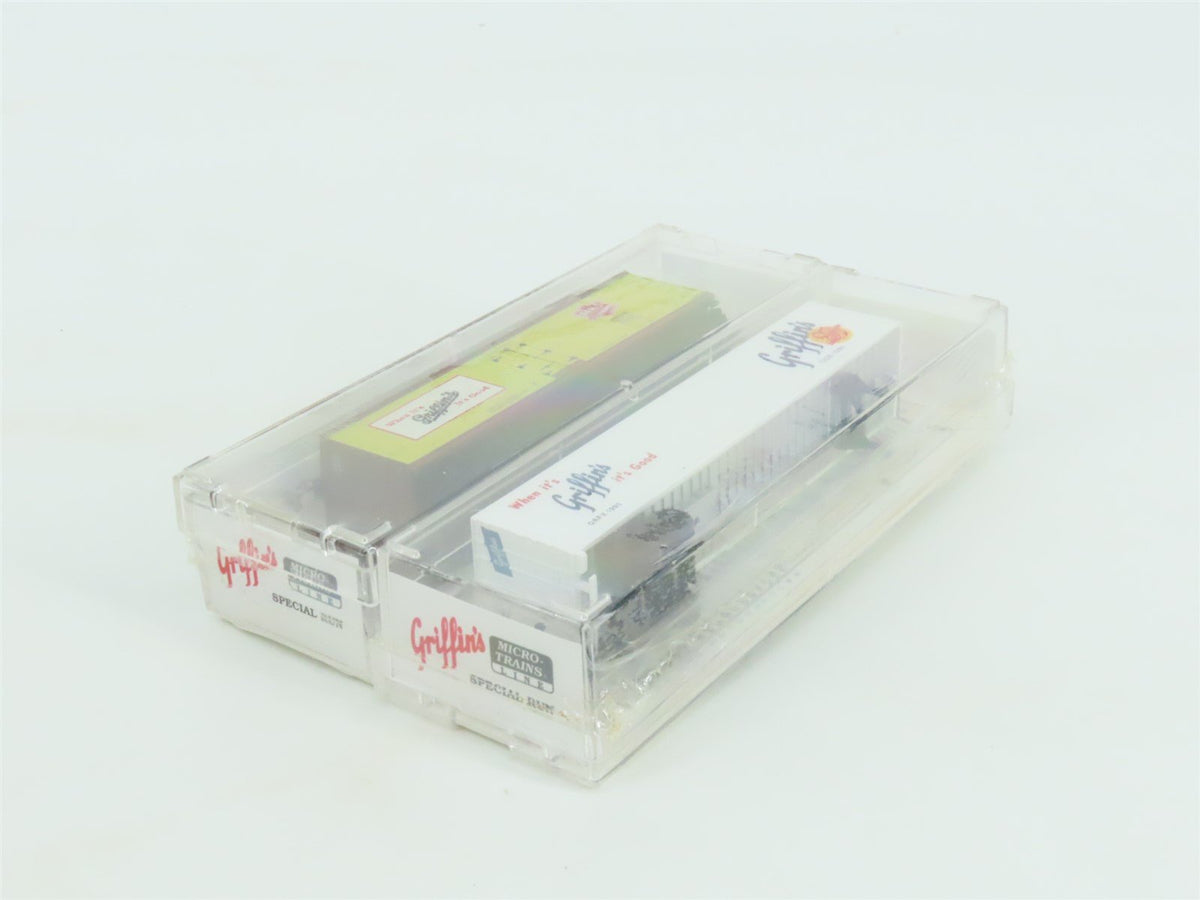 N Scale Micro-Trains MTL GRFX Griffin&#39;s 85th Anniversary Reefer &amp; Trailer 2-Pack