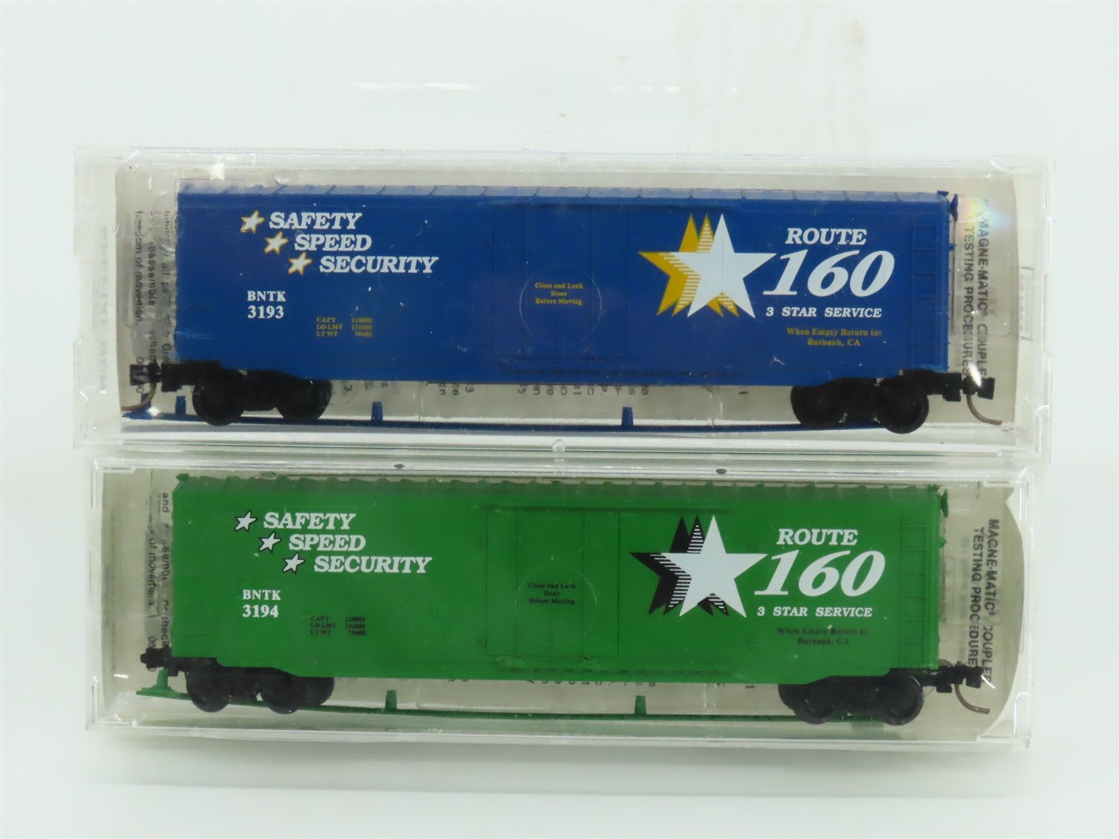 N Micro-Trains MTL Special Run BNTK Route 160 Single Door Box Car 2-Pack Sealed