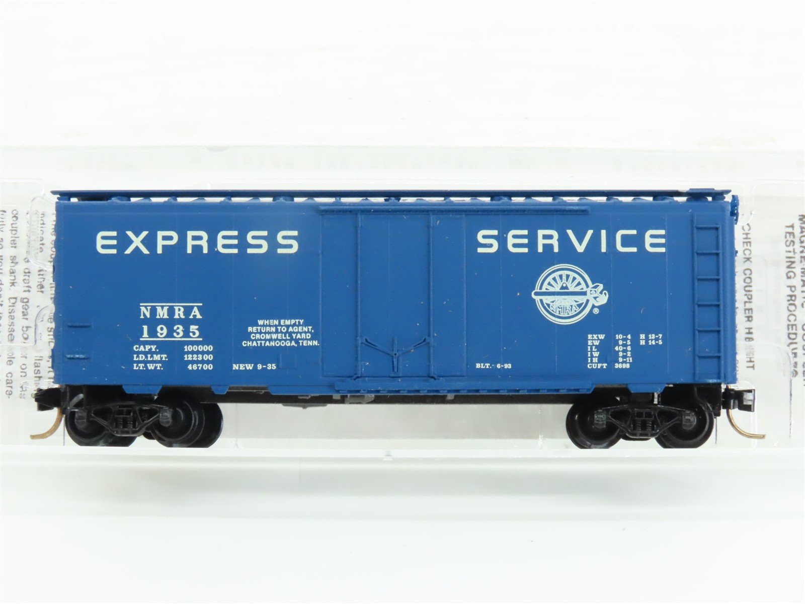 N Micro-Trains MTL Special Run NMRA Express Service Single Door Box Car #1935