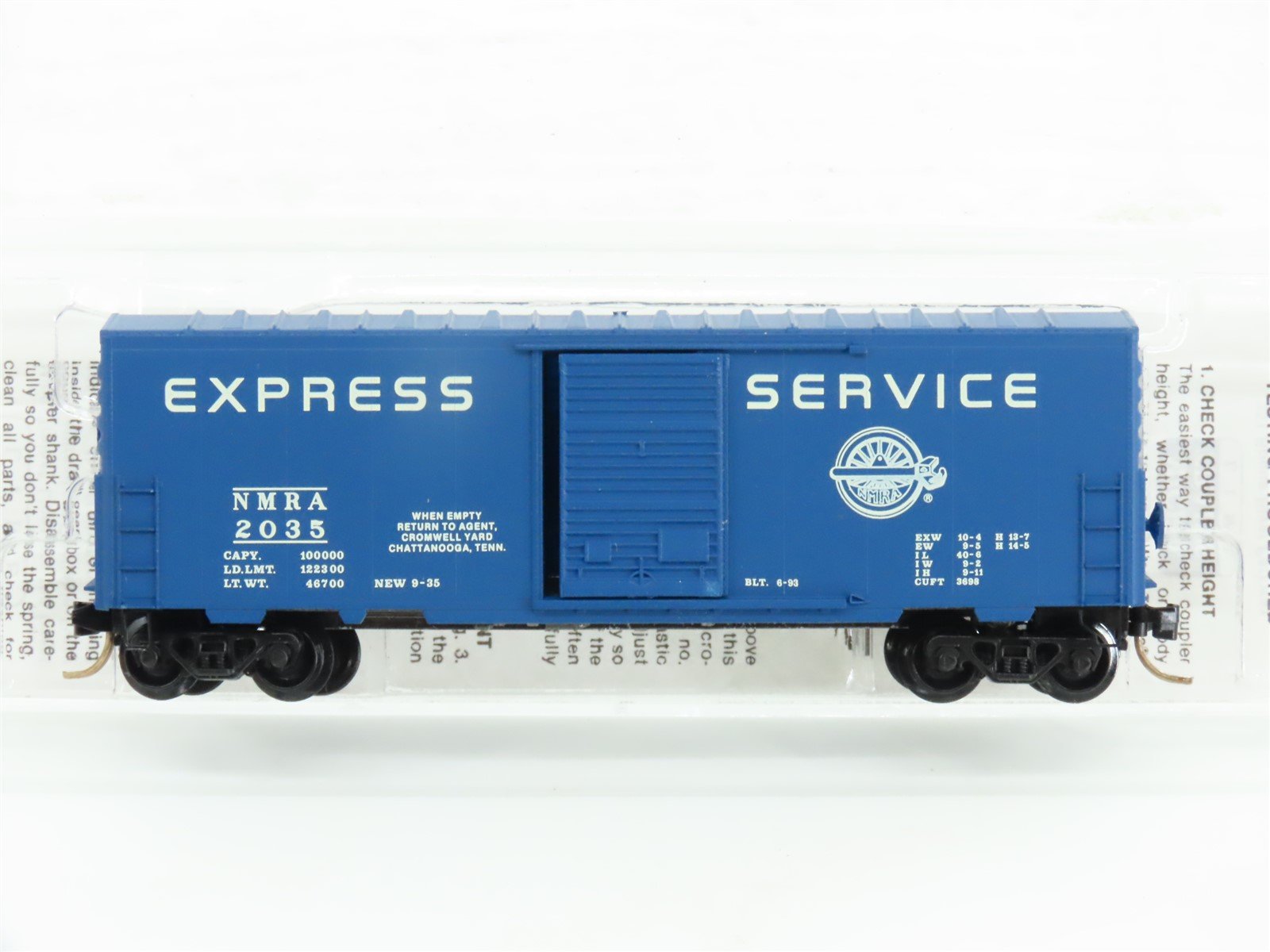 N Micro-Trains MTL Special Run NMRA Express Service Single Door Box Car #2035