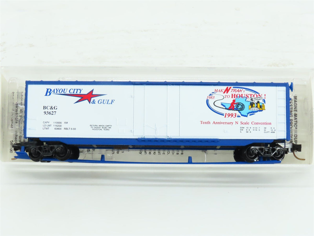 N Scale Micro-Trains MTL Special Run Ntrak BC&amp;G Bayou City &amp; Gulf Box Car #93627