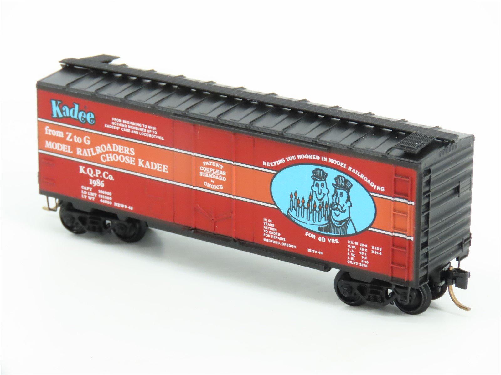 N Scale Kadee Micro-Trains MTL 21046 KQPC 40th Anniversary 40' Box Car #1986