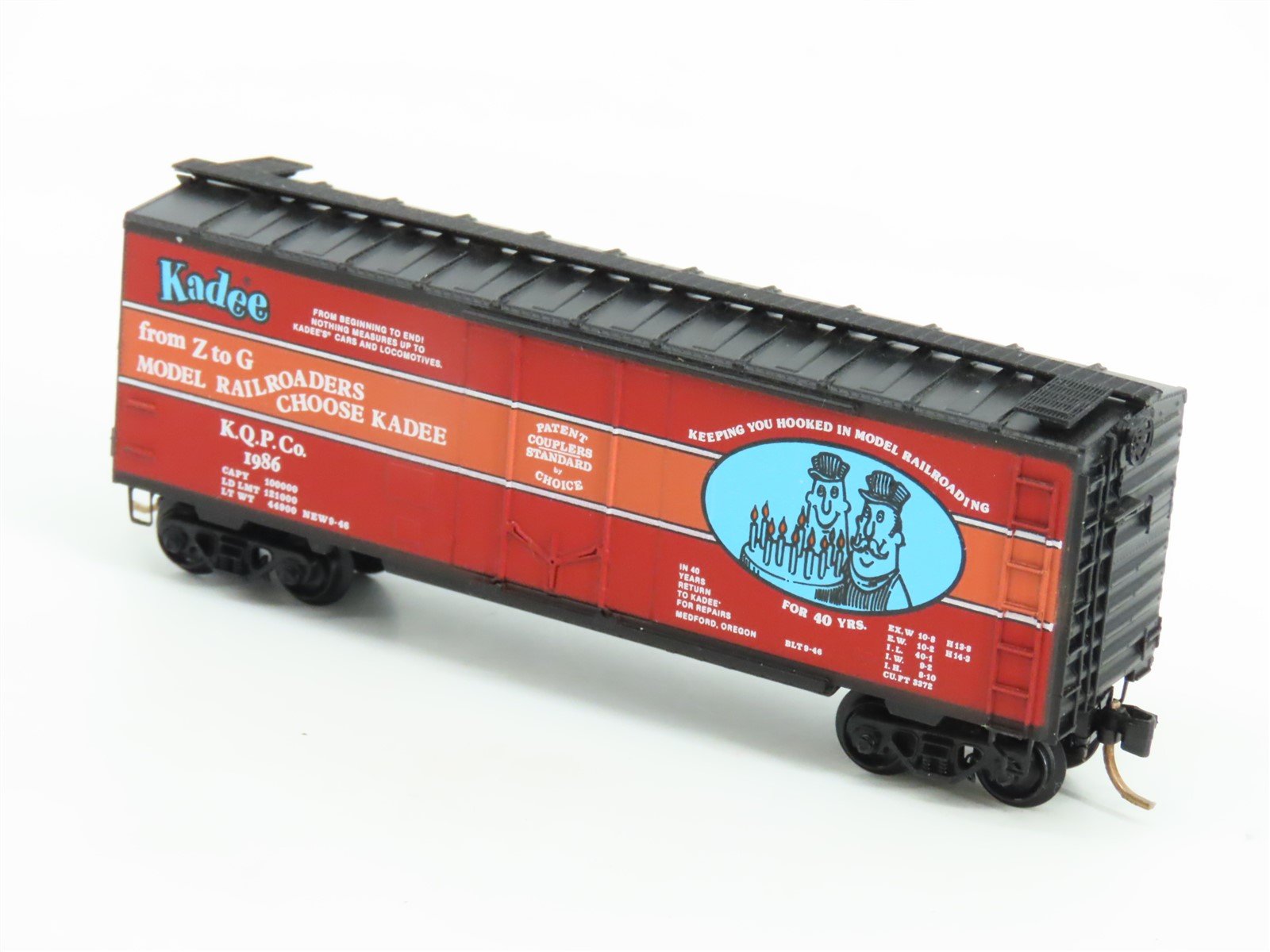 N Scale Kadee Micro-Trains MTL 21046 KQPC 40th Anniversary 40' Box Car #1986