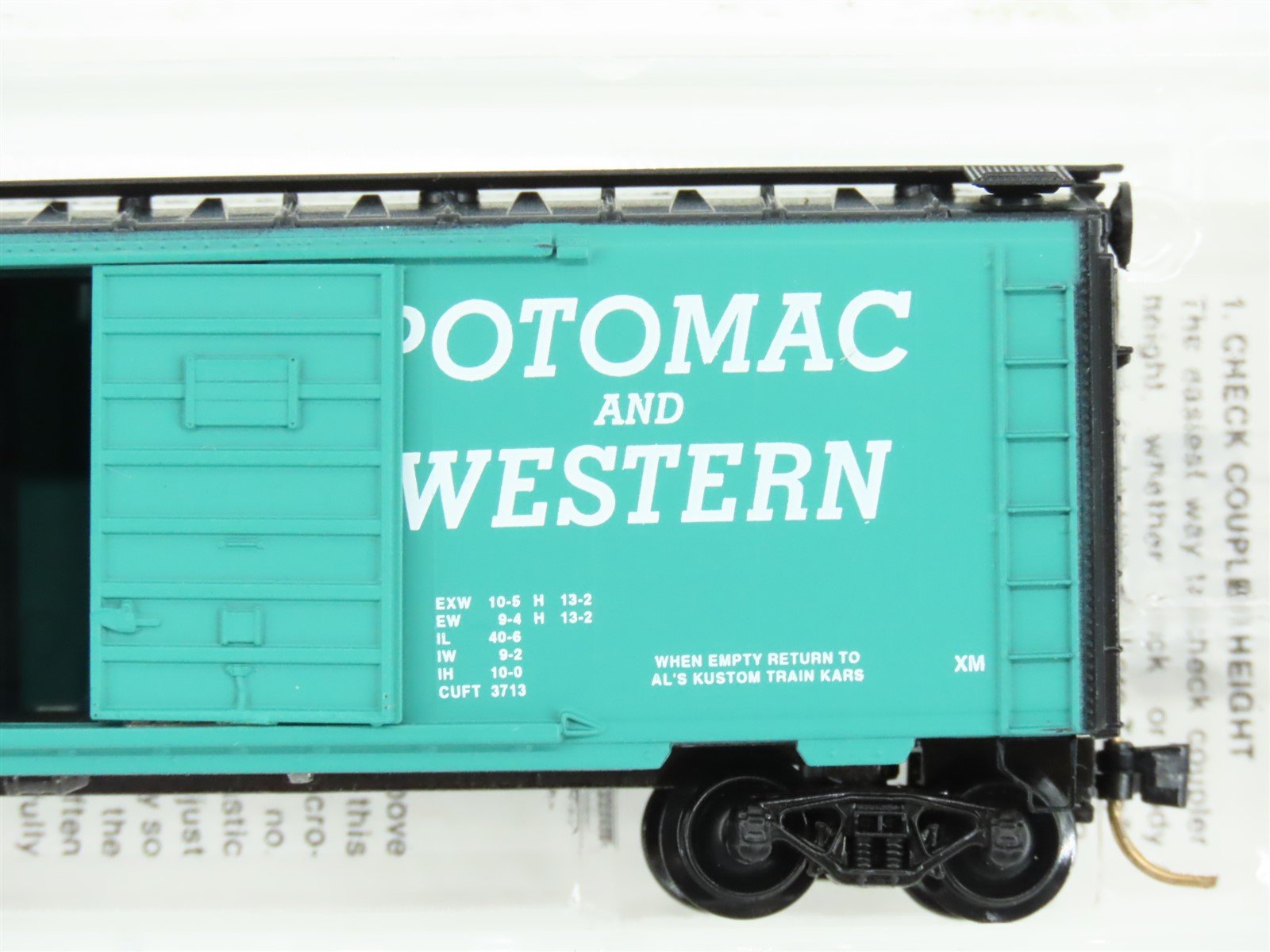 N Scale Micro-Trains MTL Special Run P&W Potomac & Western Box Car #1998