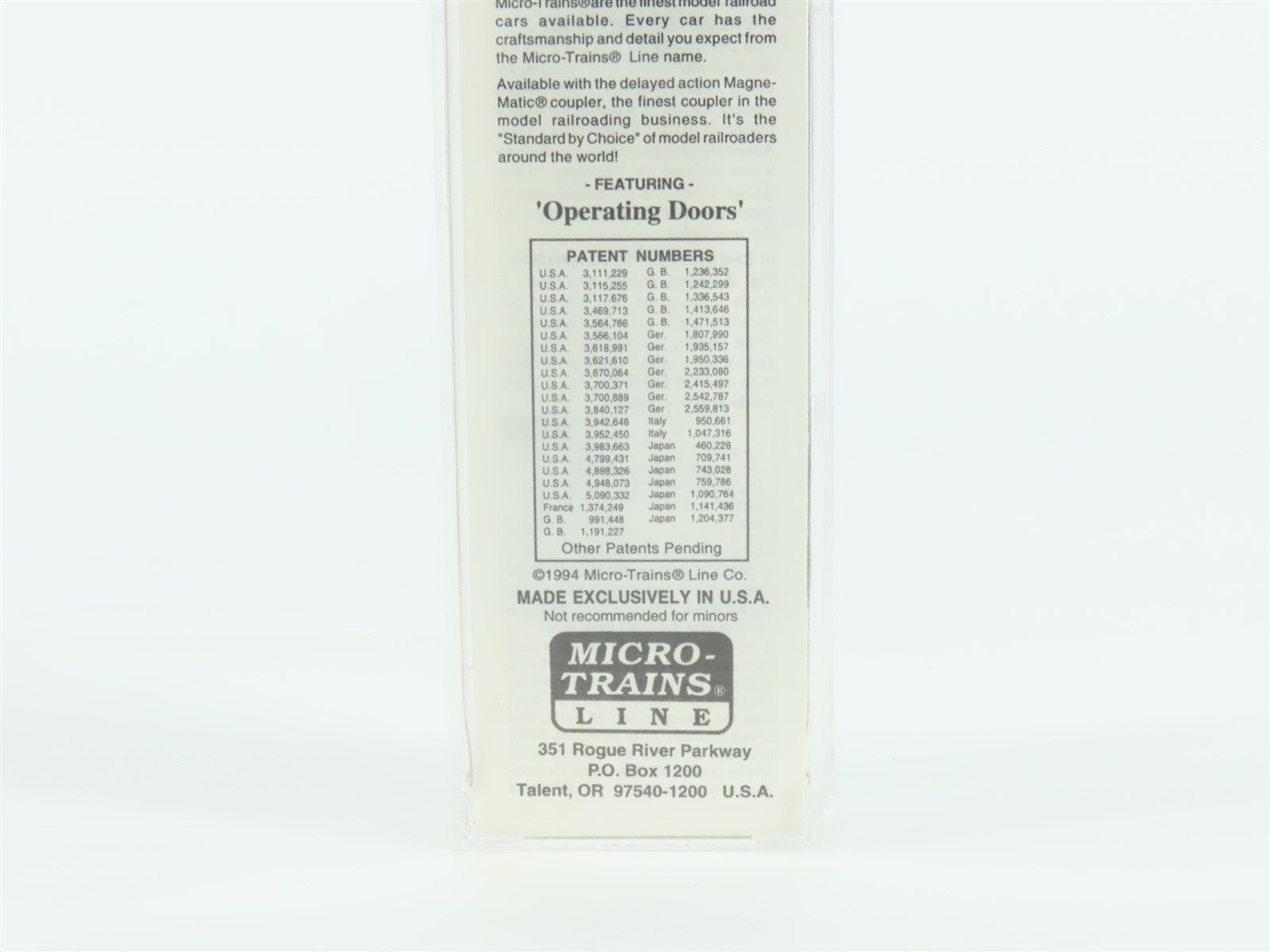 N Scale Micro-Trains MTL NSC Special Run 5th Anniversary Box Car #198994