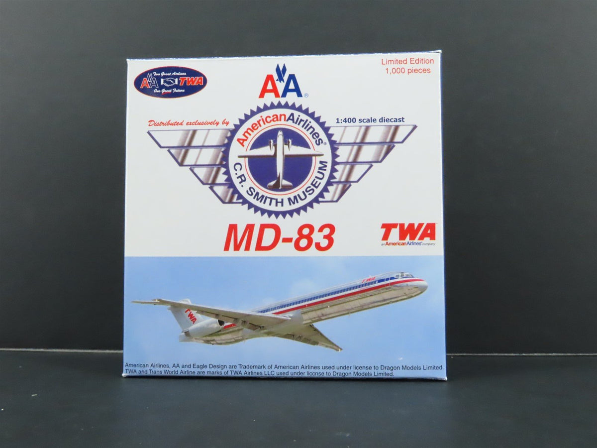 1:400 Dragon Wings CRS 001 Die-Cast TWA McDonnell Douglas MD-83 Airliner
