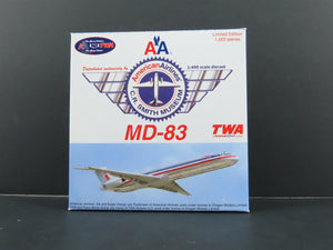 1:400 Dragon Wings CRS 001 Die-Cast TWA McDonnell Douglas MD-83 Airliner