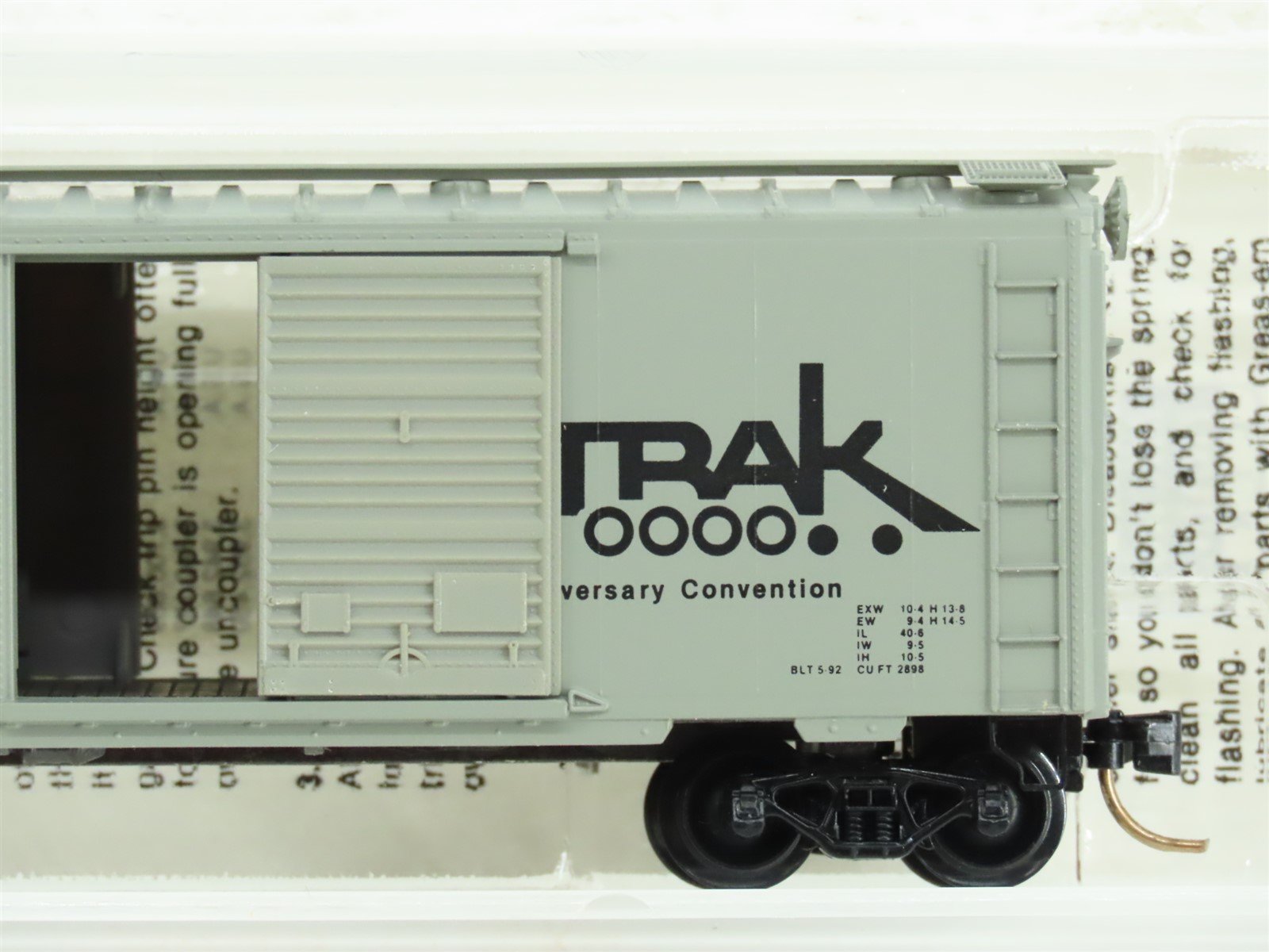 N Scale Micro-Trains MTL Special Run NTKX Ntrak 10th Anniversary Box Car #1492