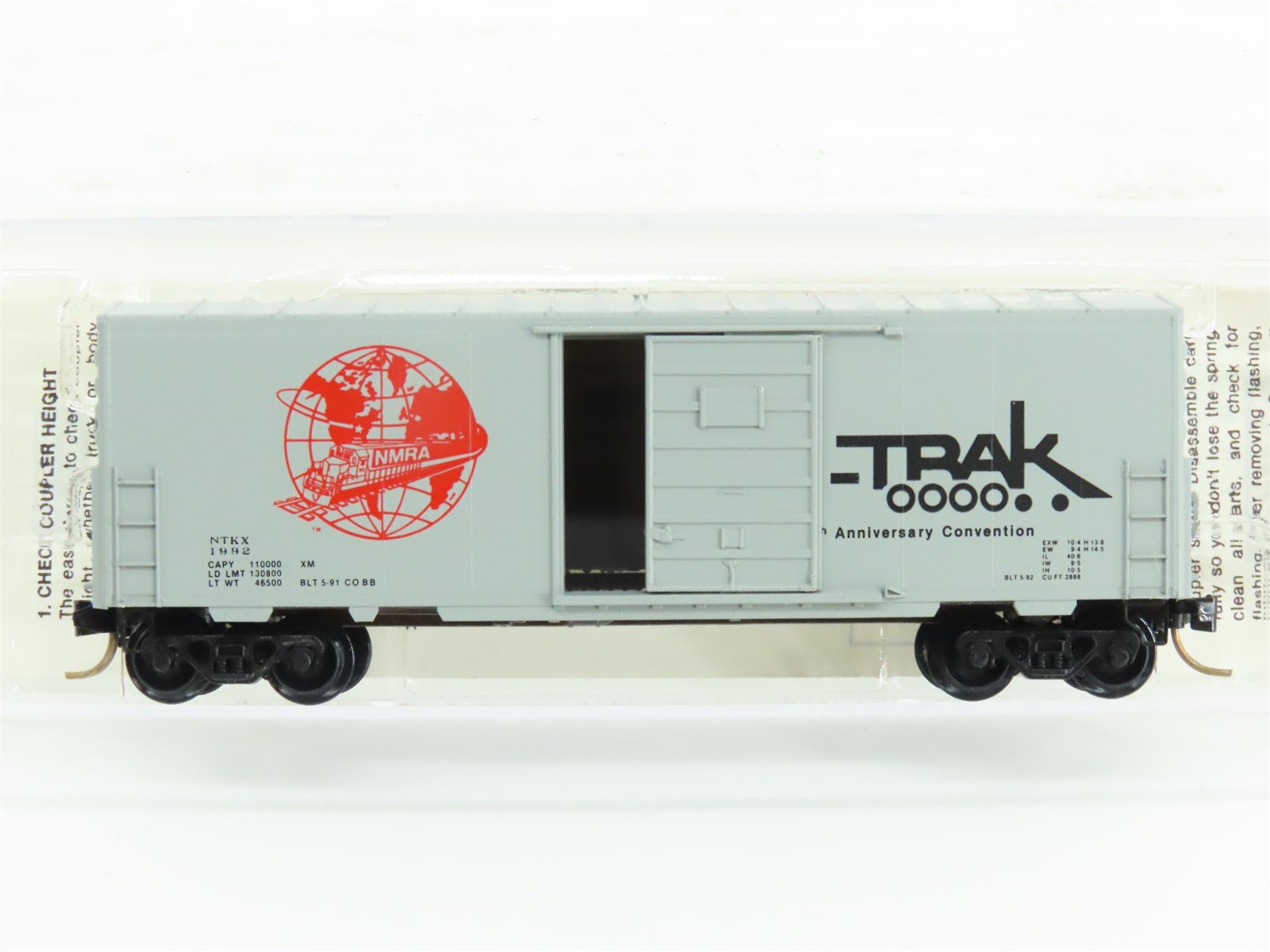 N Scale Micro-Trains MTL Special Run NTKX Ntrak 10th Anniversary Box Car #1992