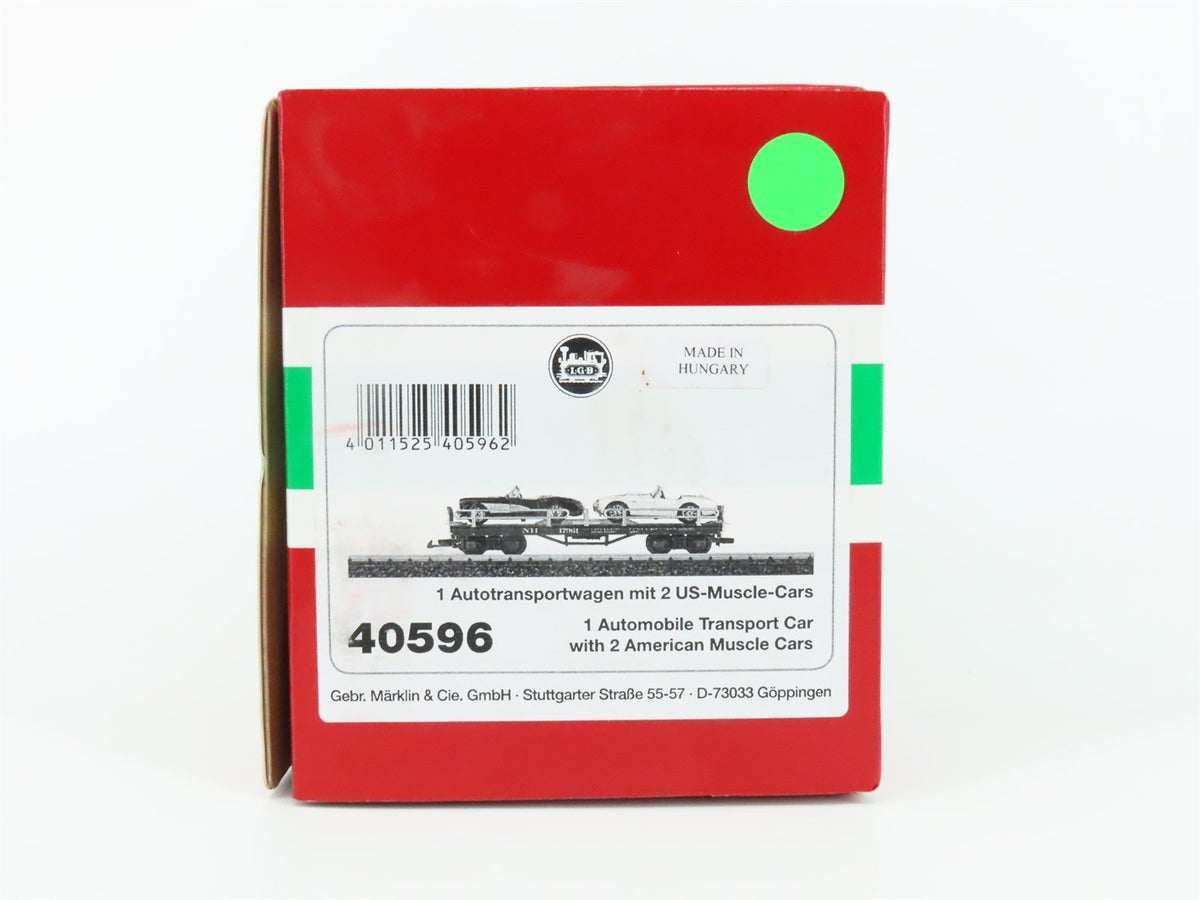 G Scale LGB 40596 Transport Flatcar w/ Corvette &amp; Cobra Cars