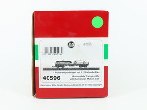 G Scale LGB 40596 Transport Flatcar w/ Corvette & Cobra Cars