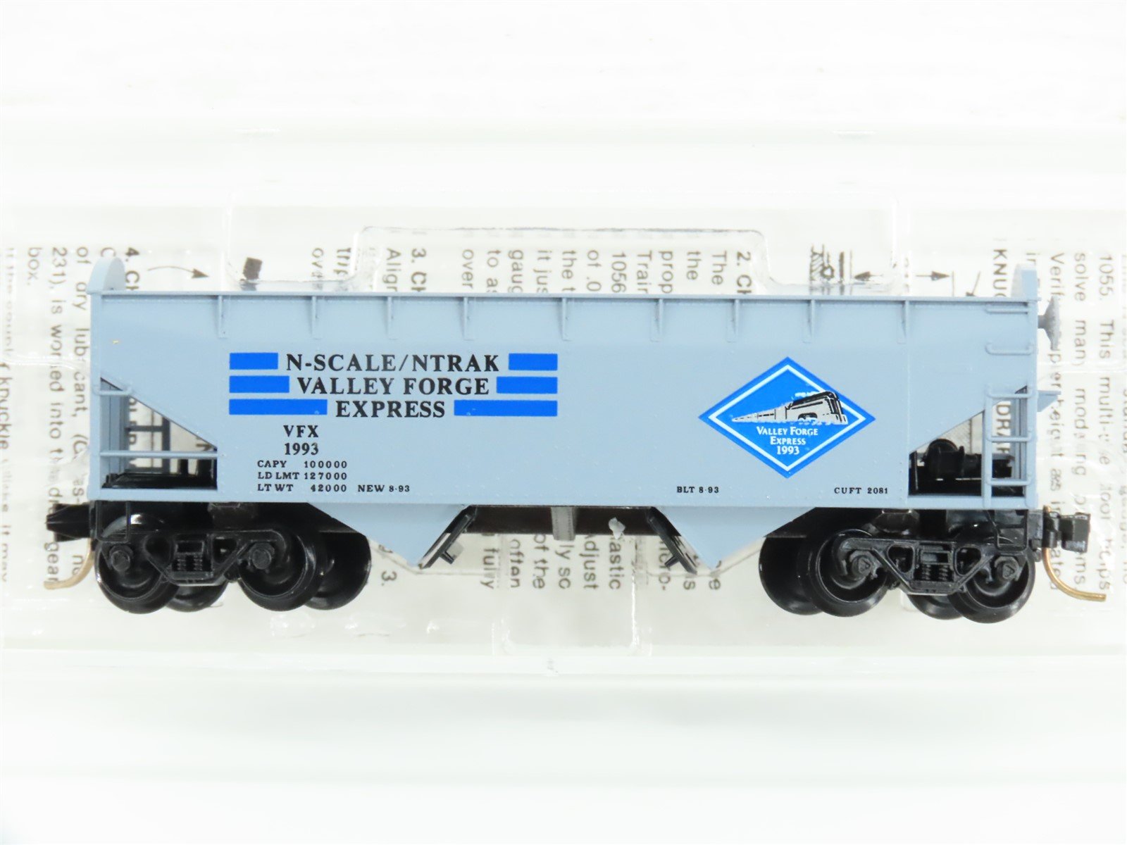 N Micro-Trains MTL Special Run Ntrak VFX Valley Forge Express 2-Bay Hopper #1993