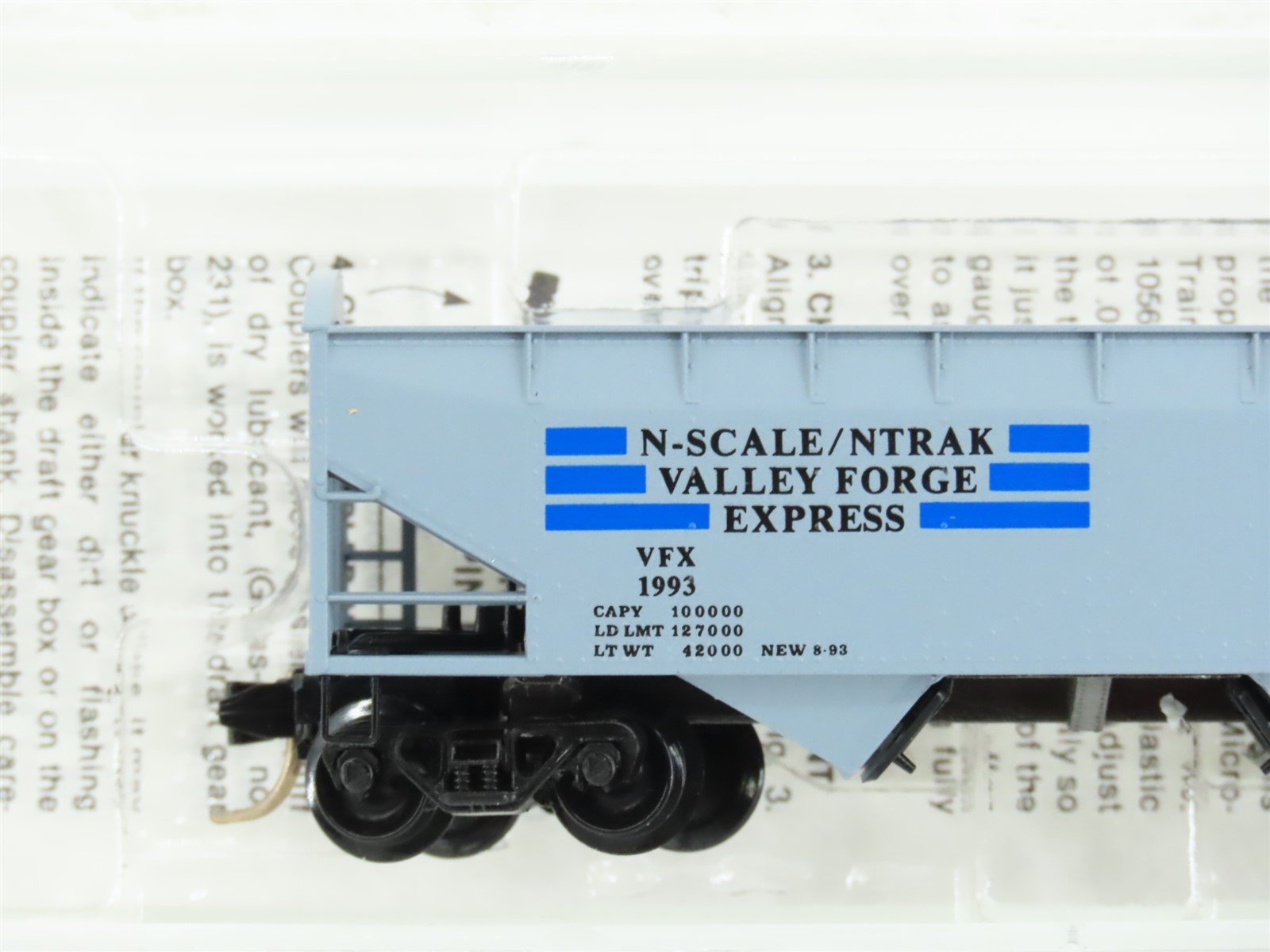 N Micro-Trains MTL Special Run Ntrak VFX Valley Forge Express 2-Bay Hopper #1993