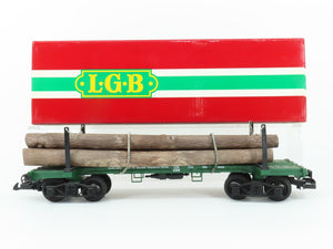 G Scale LGB 4066 NWL Co Log Flatcar #4066 w/ Log Load