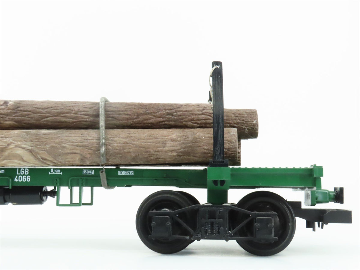 G Scale LGB 4066 NWL Co Log Flatcar #4066 w/ Log Load