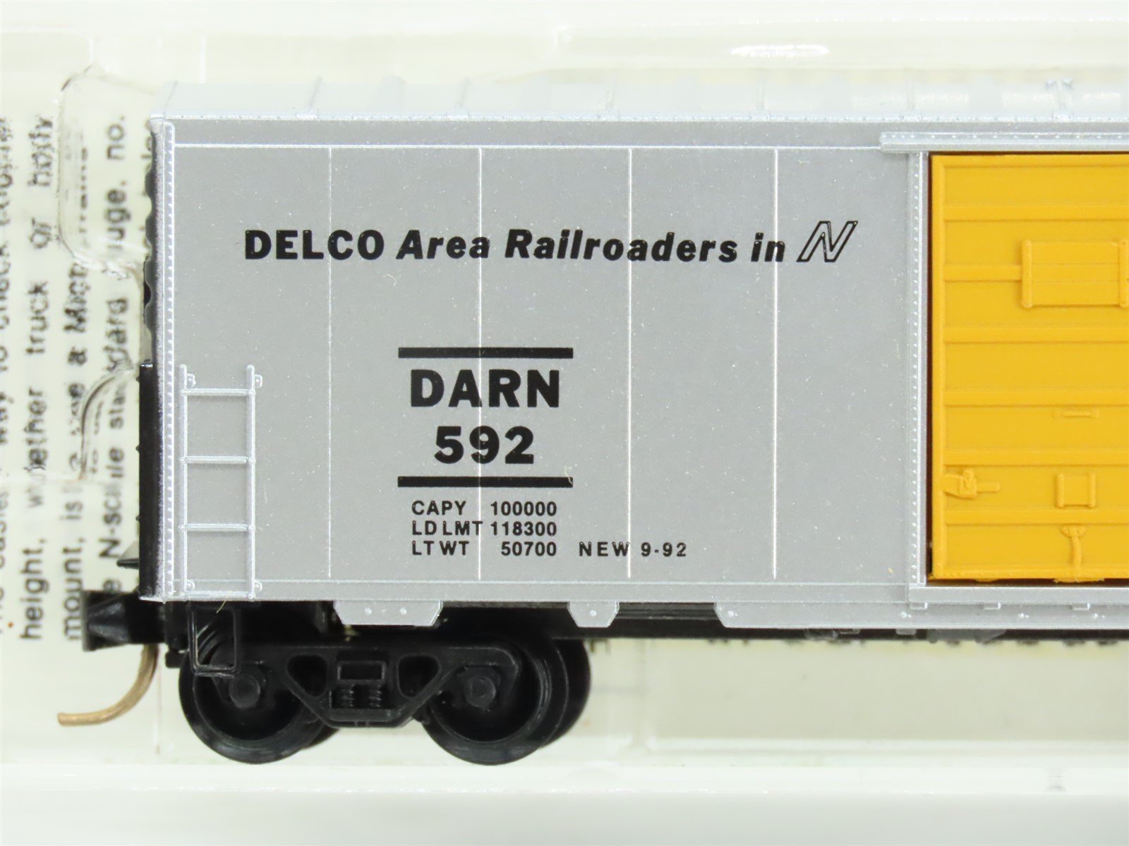 N Scale Micro-Trains MTL Special Run DARN Ntrak 5th Anniversary Box Car #592