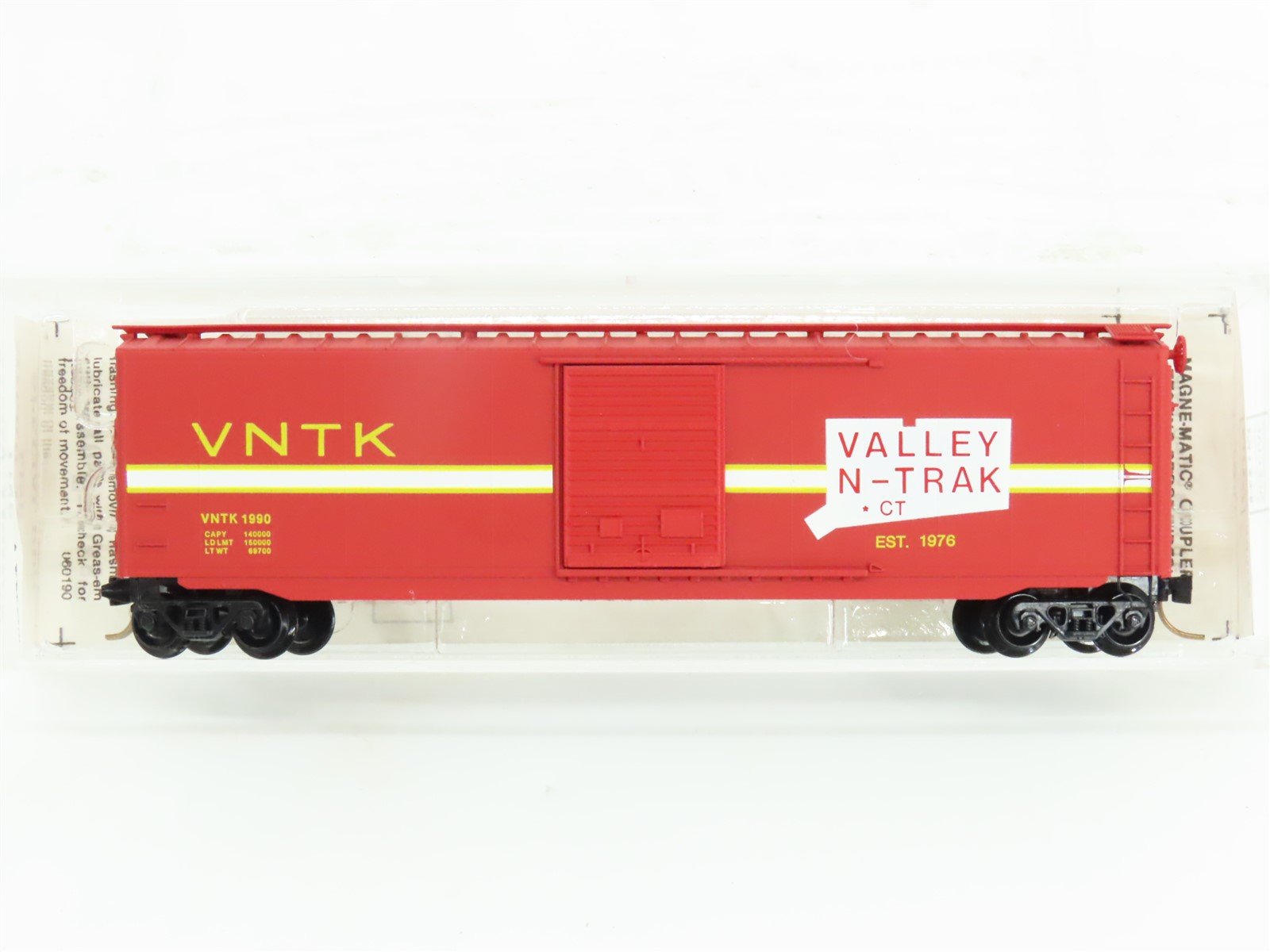 N Scale Kadee Micro-Trains MTL Special Run VNTK Valley Ntrak Box Car #1990